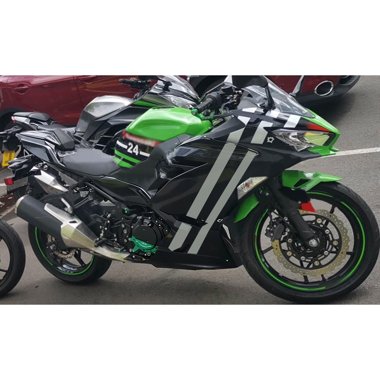 Amotopart Kawasaki EX400 Ninja400 2018-2024 Fairing Kit Bodywork Plastic ABS