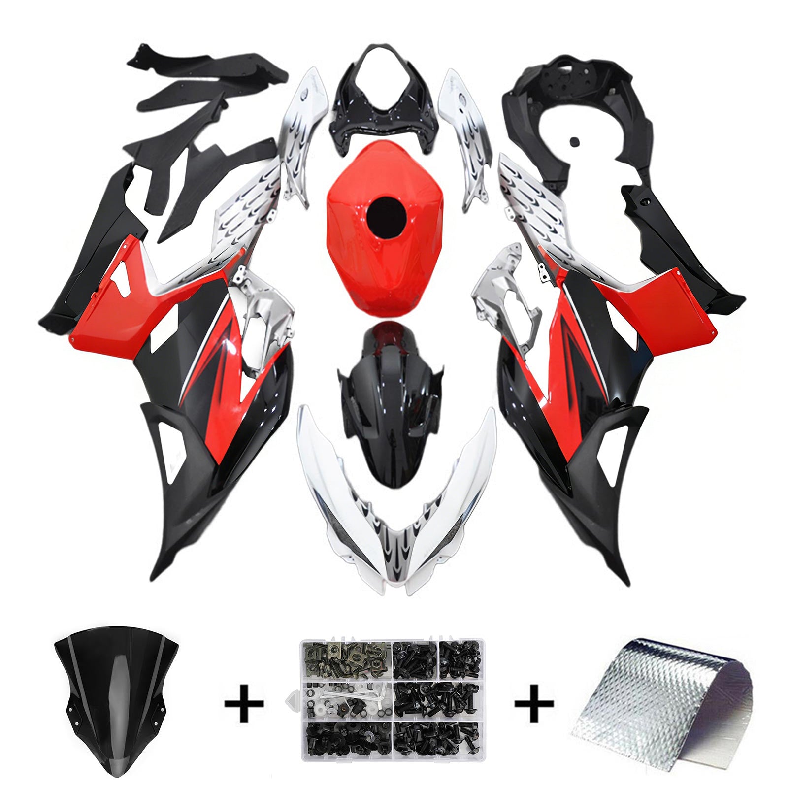 Amotopart Kawasaki EX400 Ninja400 2018-2023 Kit Carenado Carrocería Plástico ABS