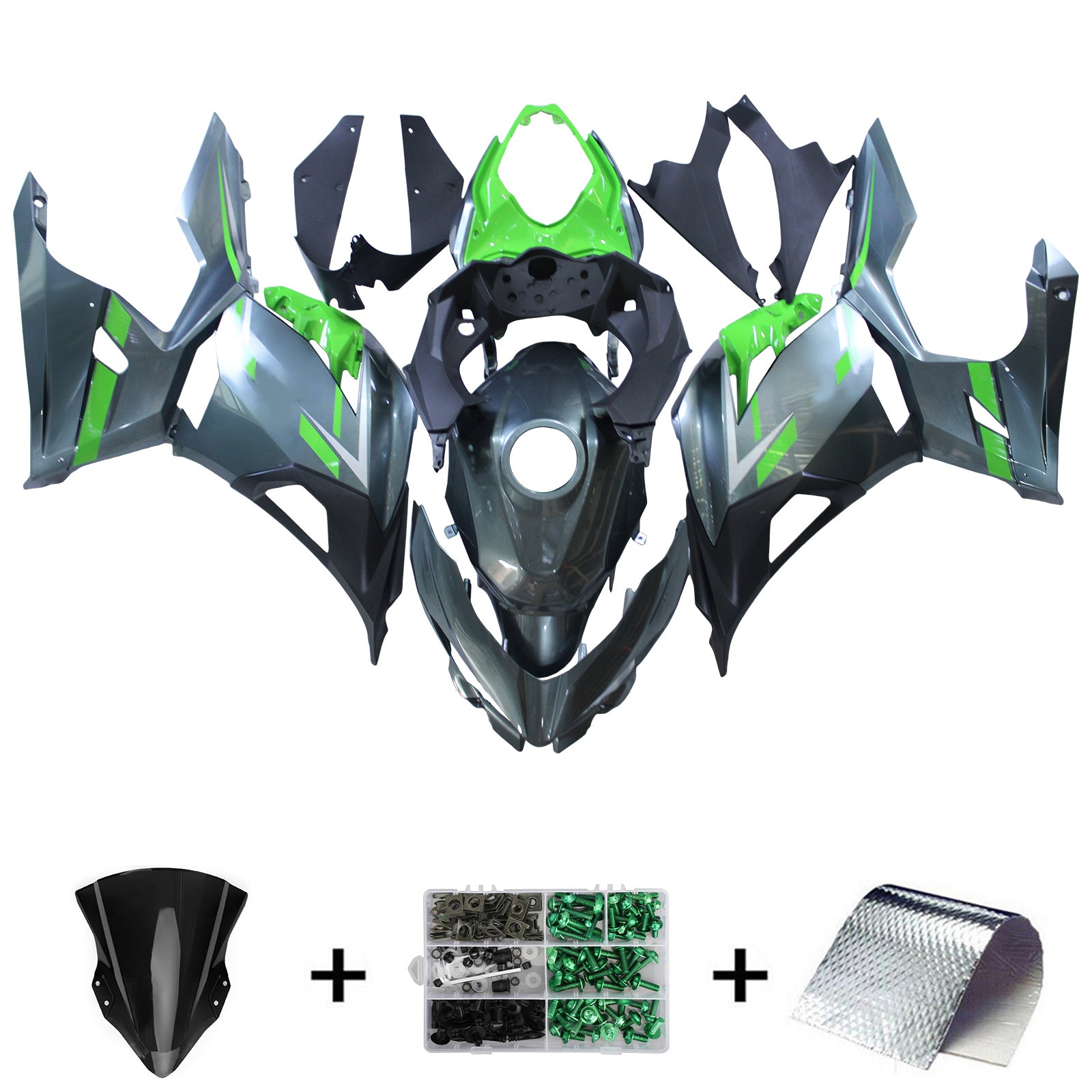 Amotopart Kawasaki EX400 Ninja400 2018-2024 Fairing Kit Bodywork Plastic ABS