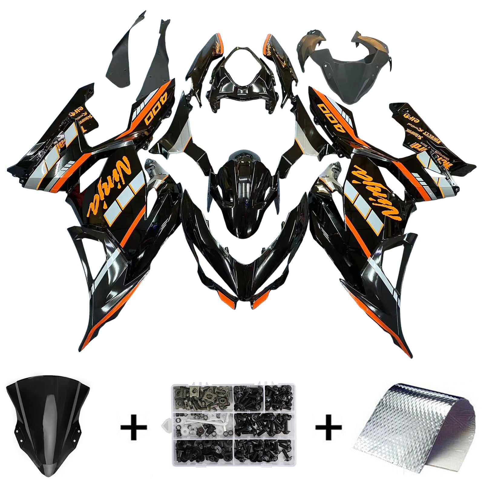 Amotopart Kawasaki EX400 Ninja400 2018-2024 Fairing Kit Bodywork Plastic ABS