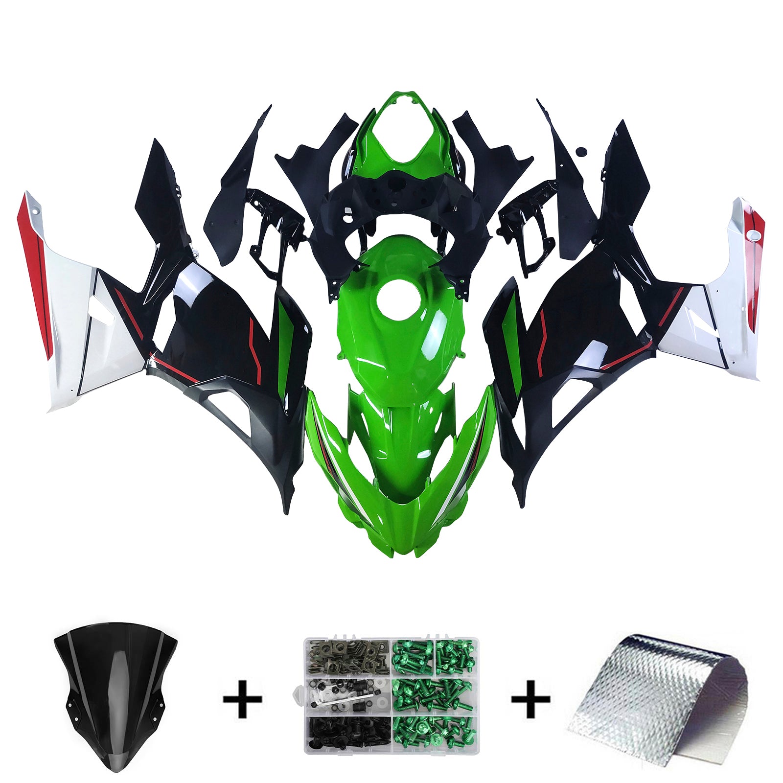 Amotopart Kawasaki EX400 Ninja400 2018-2024 Fairing Kit Bodywork Plastic ABS