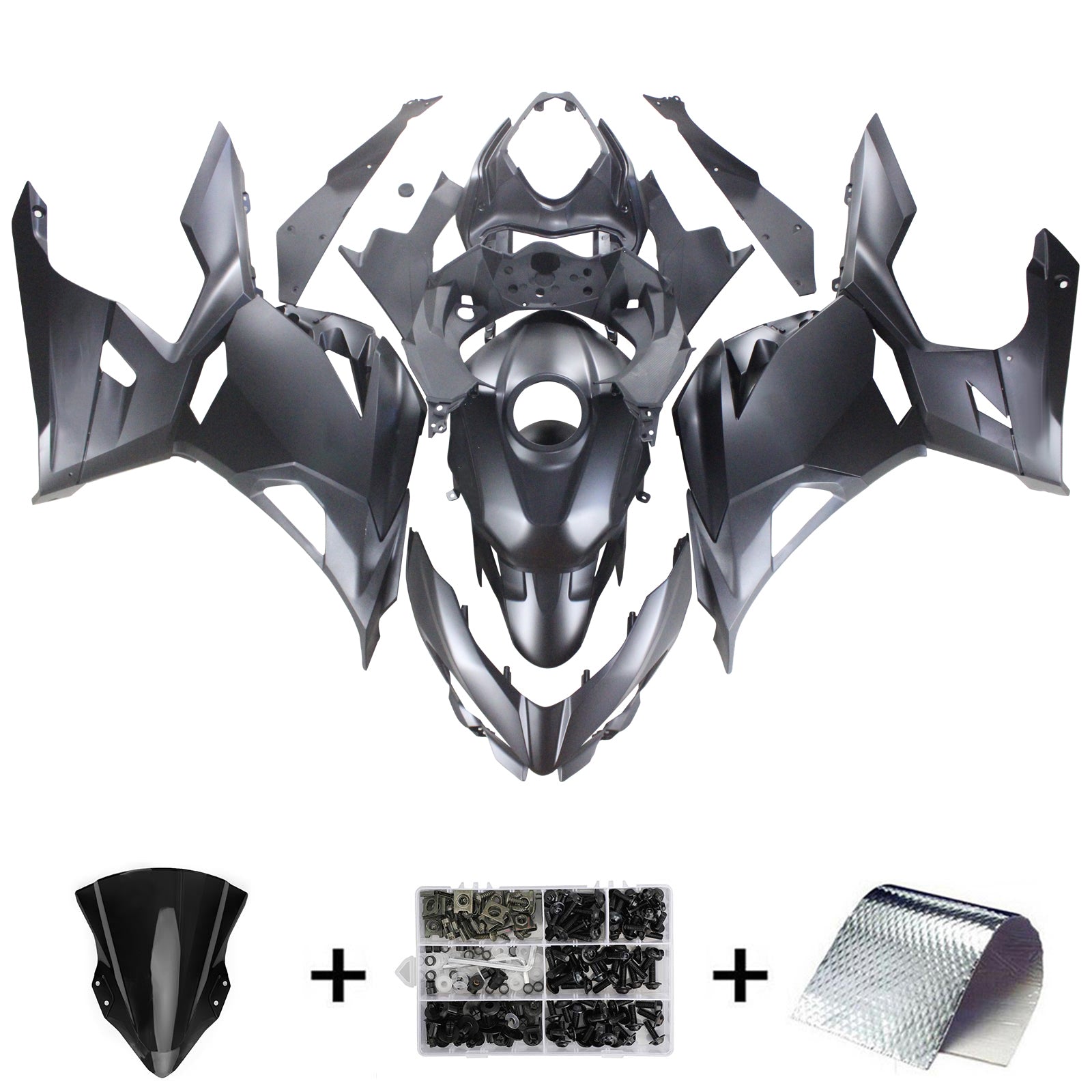 Injection Fairing Kit Bodywork For Kawasaki EX400 Ninja400 2018-2024