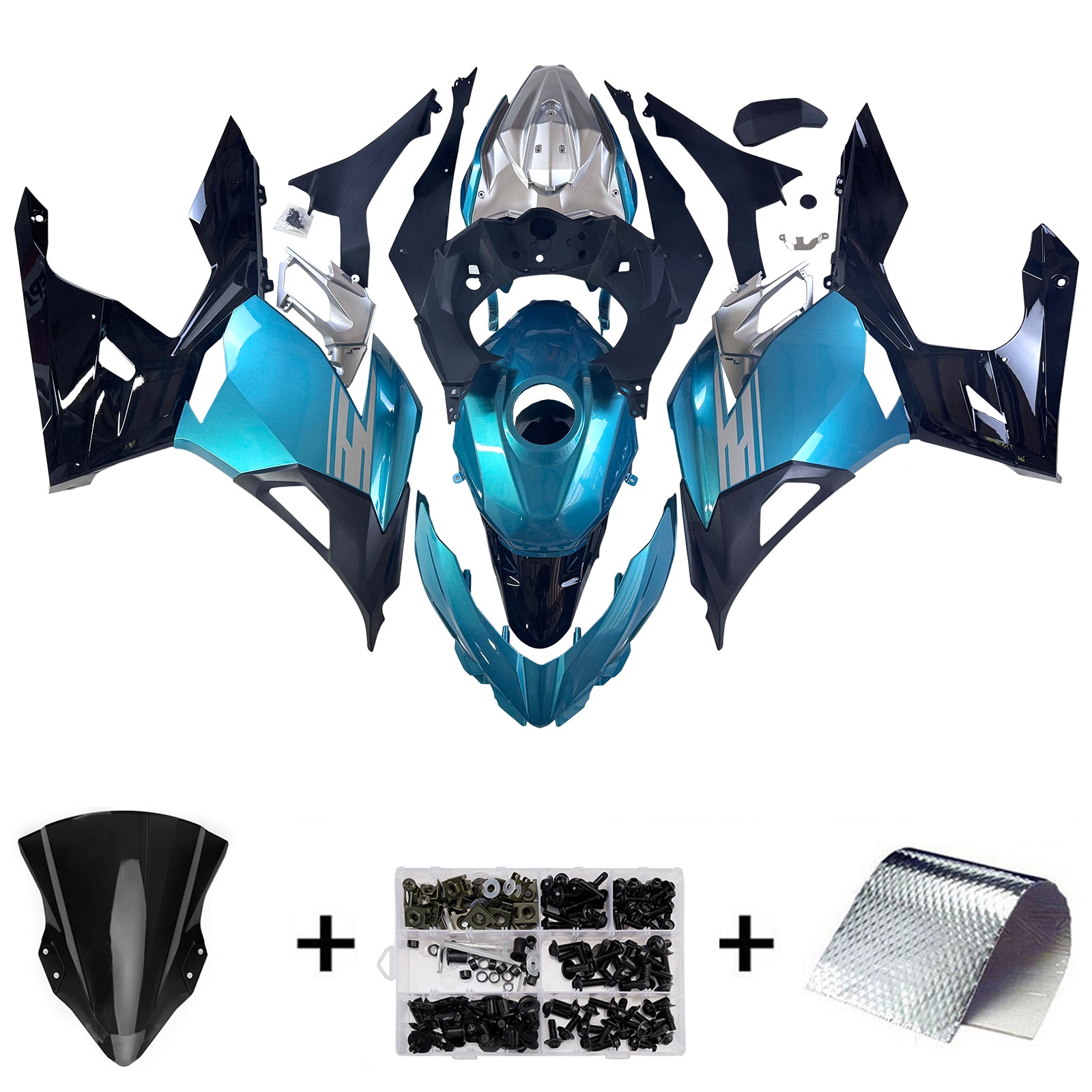 Injection Fairing Kit Bodywork Plastic ABS fit For Kawasaki EX400 Ninja400 2018-2024