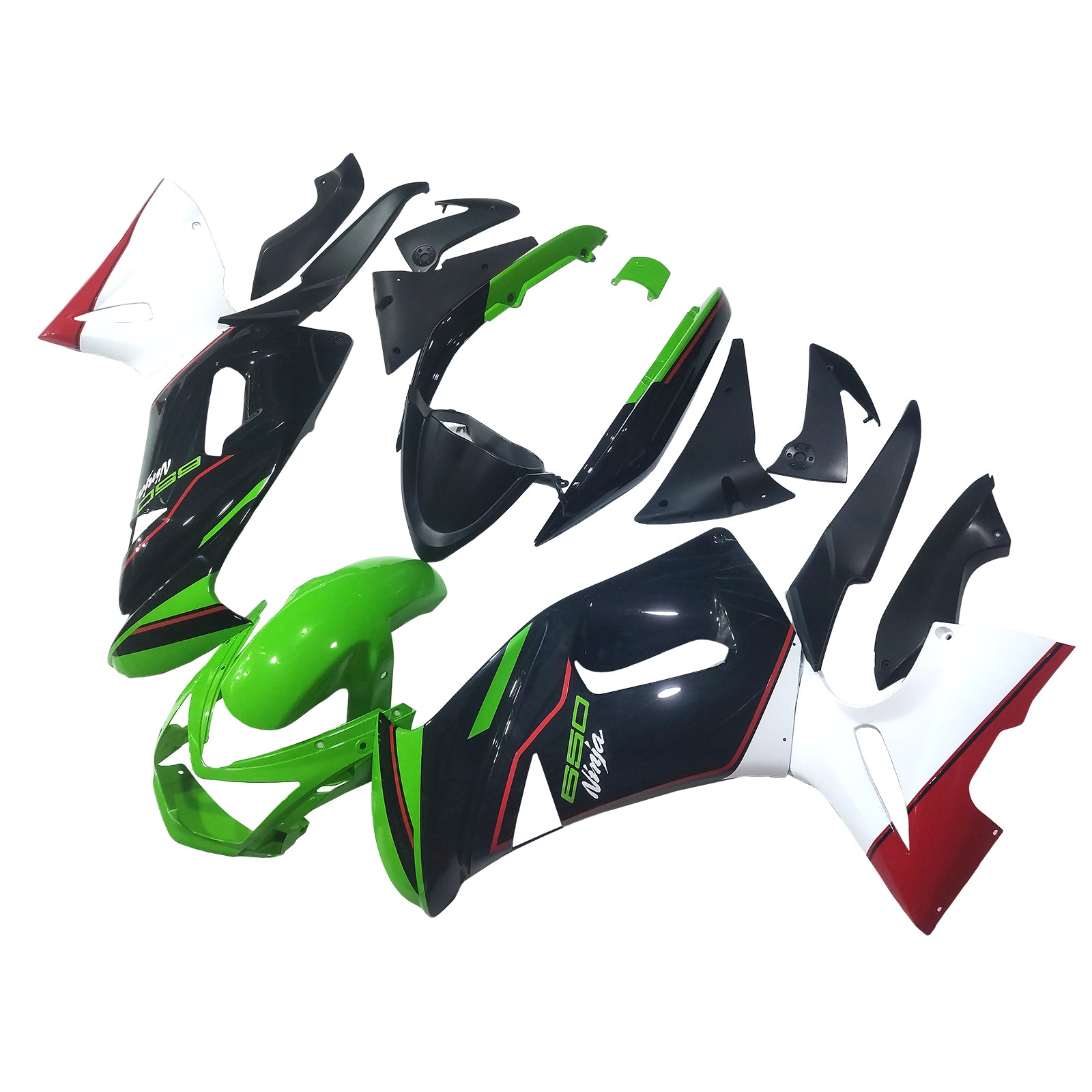 kawasaki er6f/닌자 650 2006-2008 페어링 키트 차체 플라스틱 복근
