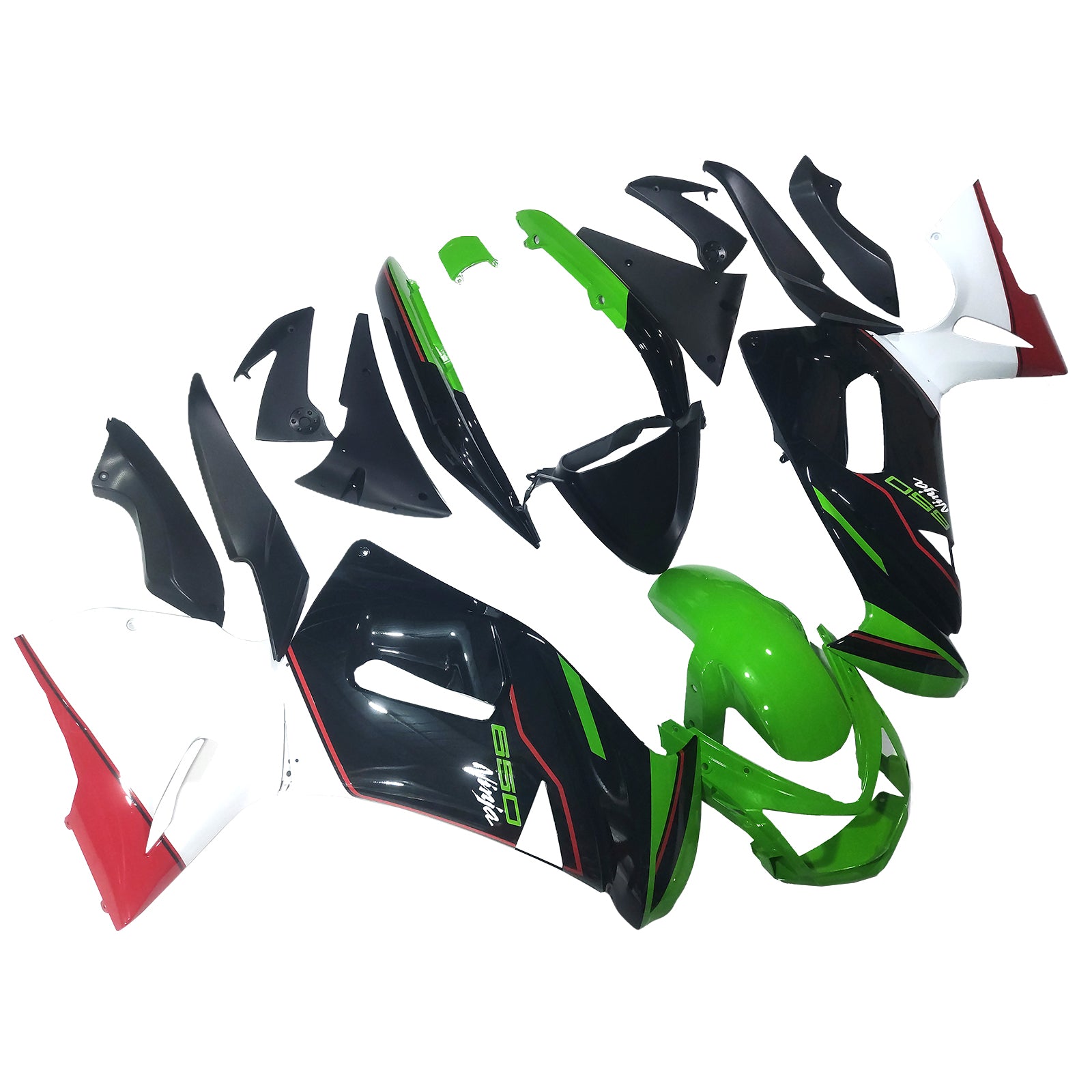 kawasaki er6f/닌자 650 2006-2008 페어링 키트 차체 플라스틱 복근