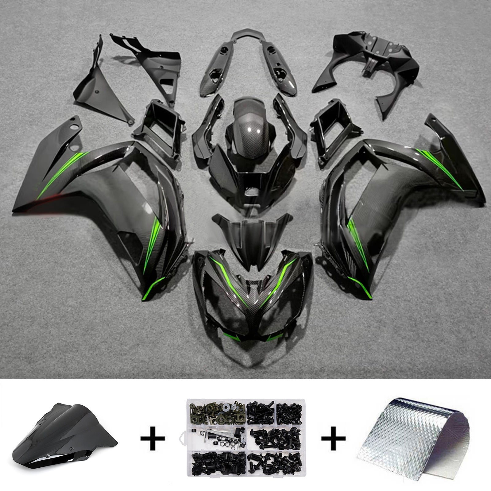 Injection Fairing Kit Bodywork Plastic ABS fit For Kawasaki ER-6F Ninja650 2012-2016