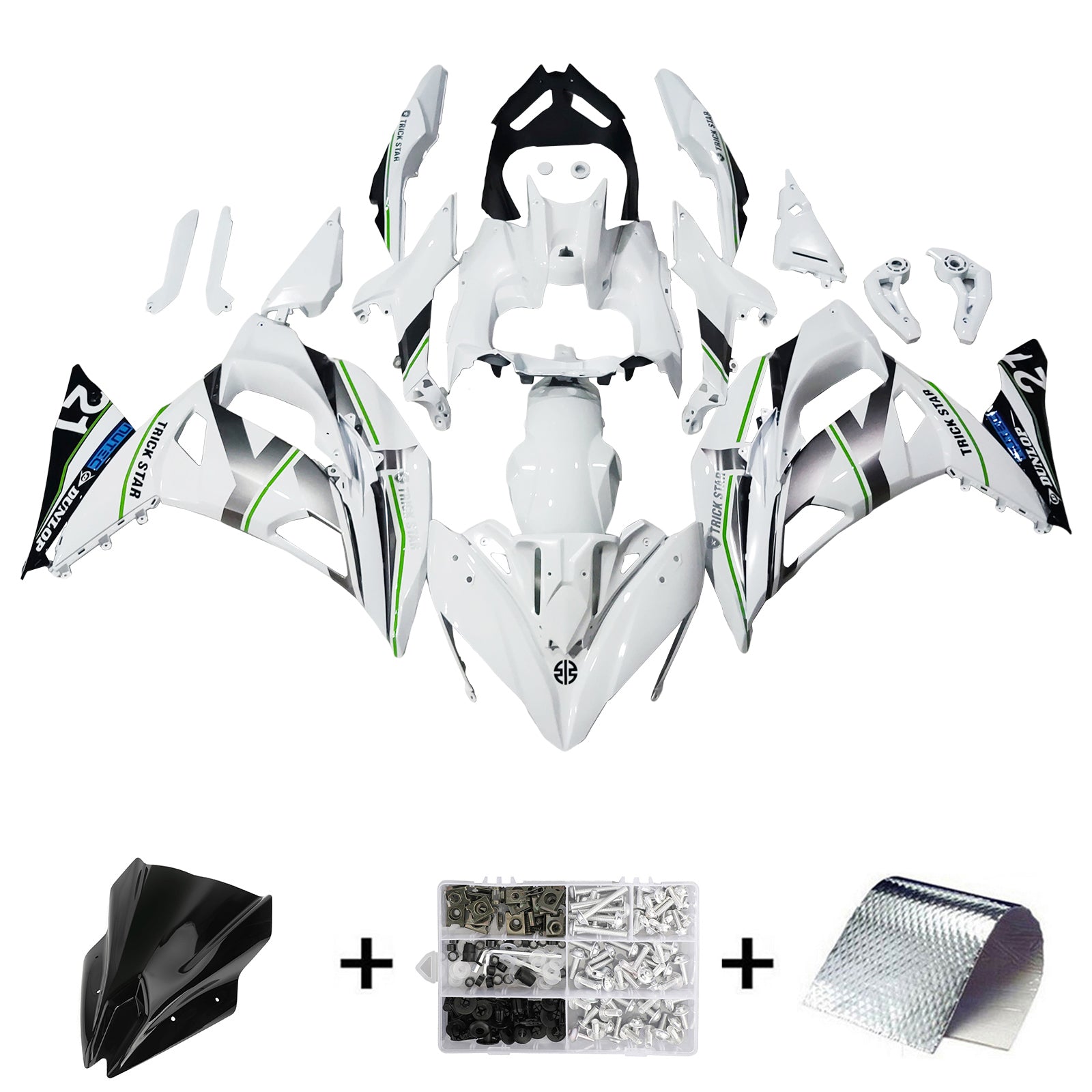 Kawasaki ER6F/Ninja650R 2017-2019 Fairing Kit Bodywork Plastic ABS