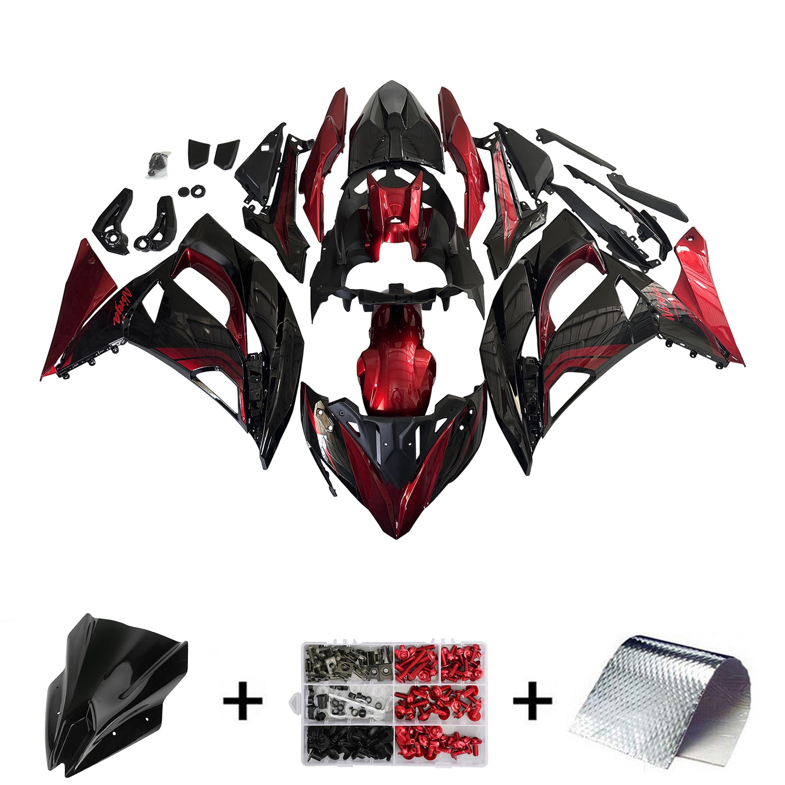 Injection Fairing Kit Bodywork Plastic ABS fit For Kawasaki ER-6F Ninja650R 2017-2019