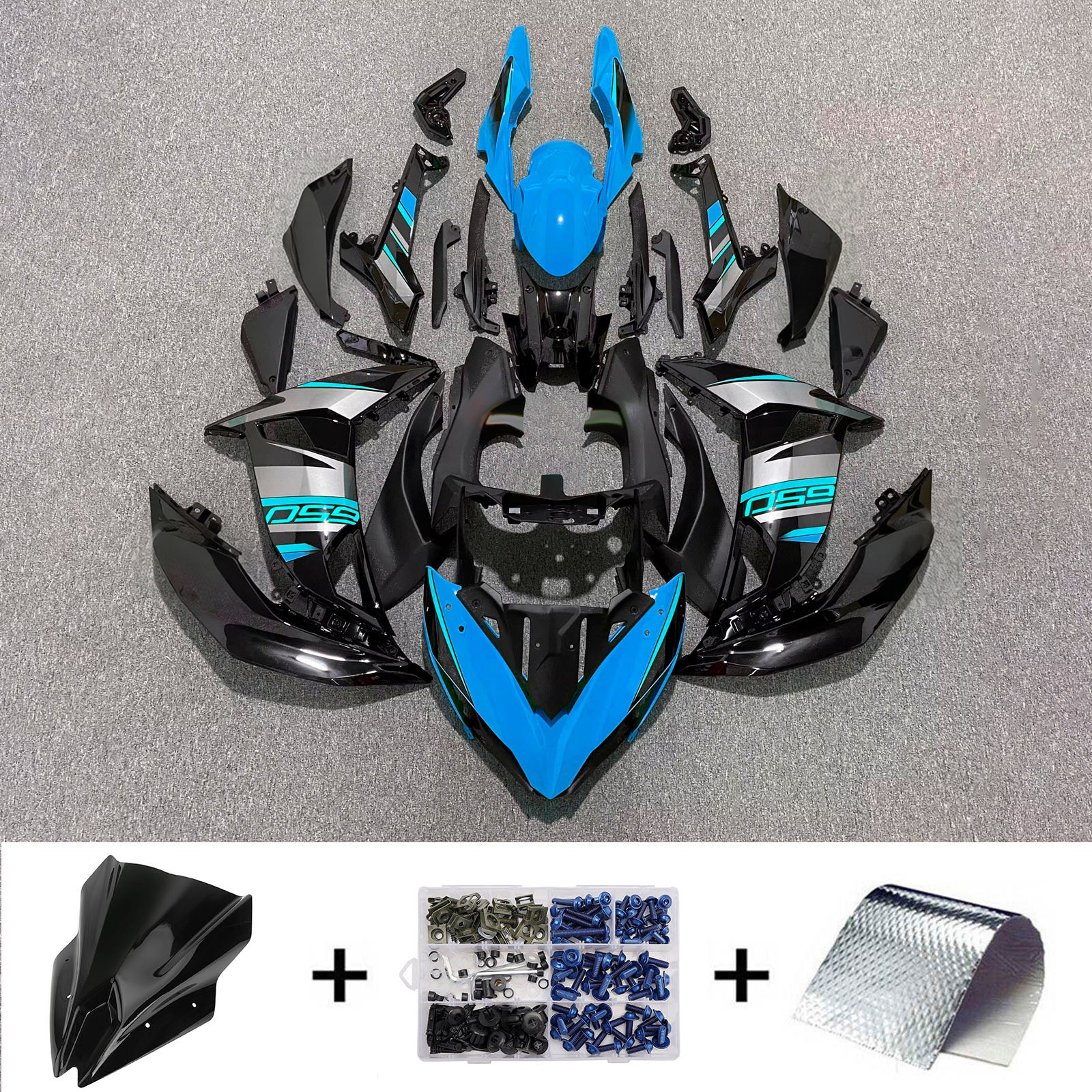 Injection Fairing Kit Bodywork Plastic ABS fit For Kawasaki ER-6F Ninja650R 2017-2019