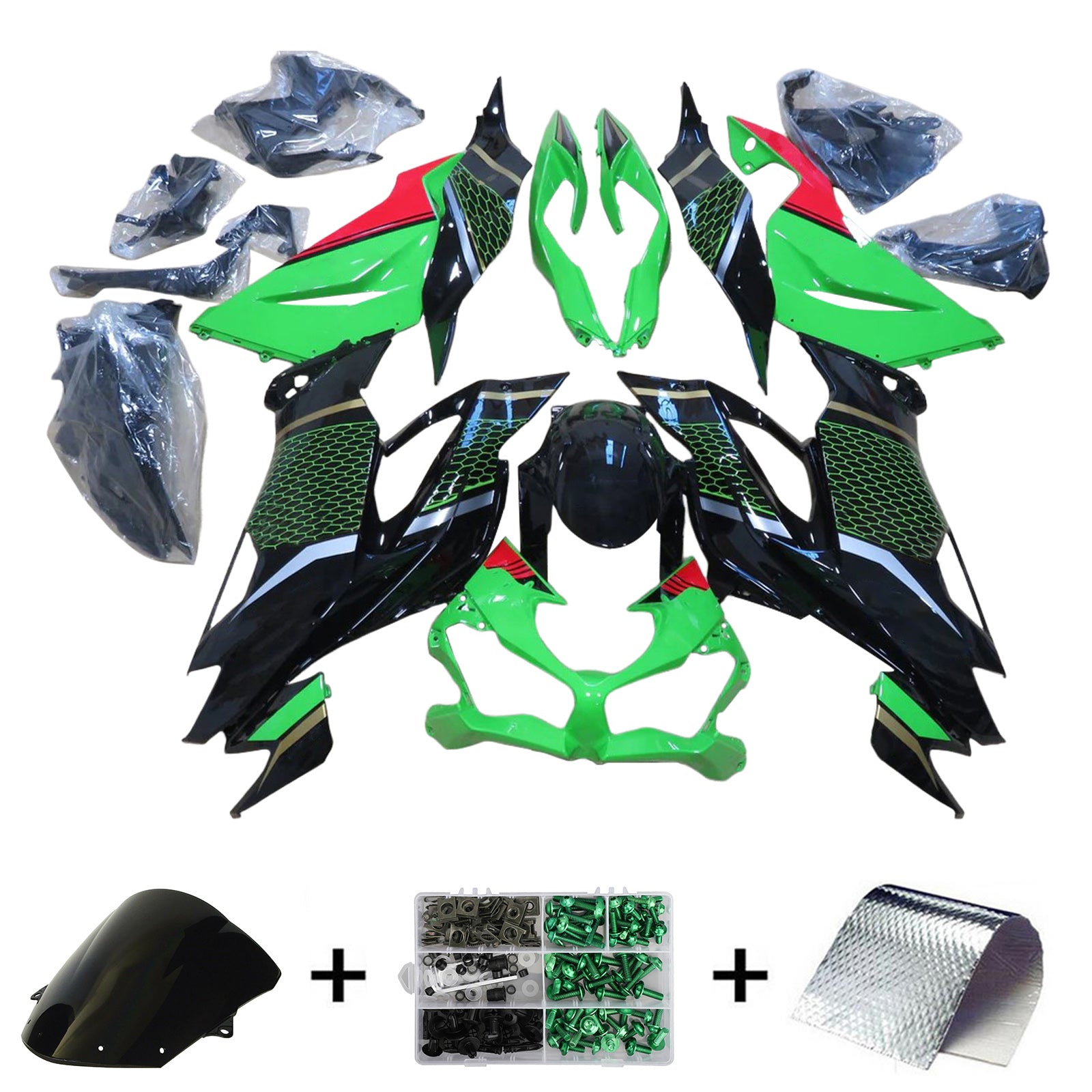 Kawasaki ZX6R 2019-2023 Fairing Kit Bodywork Plastic ABS