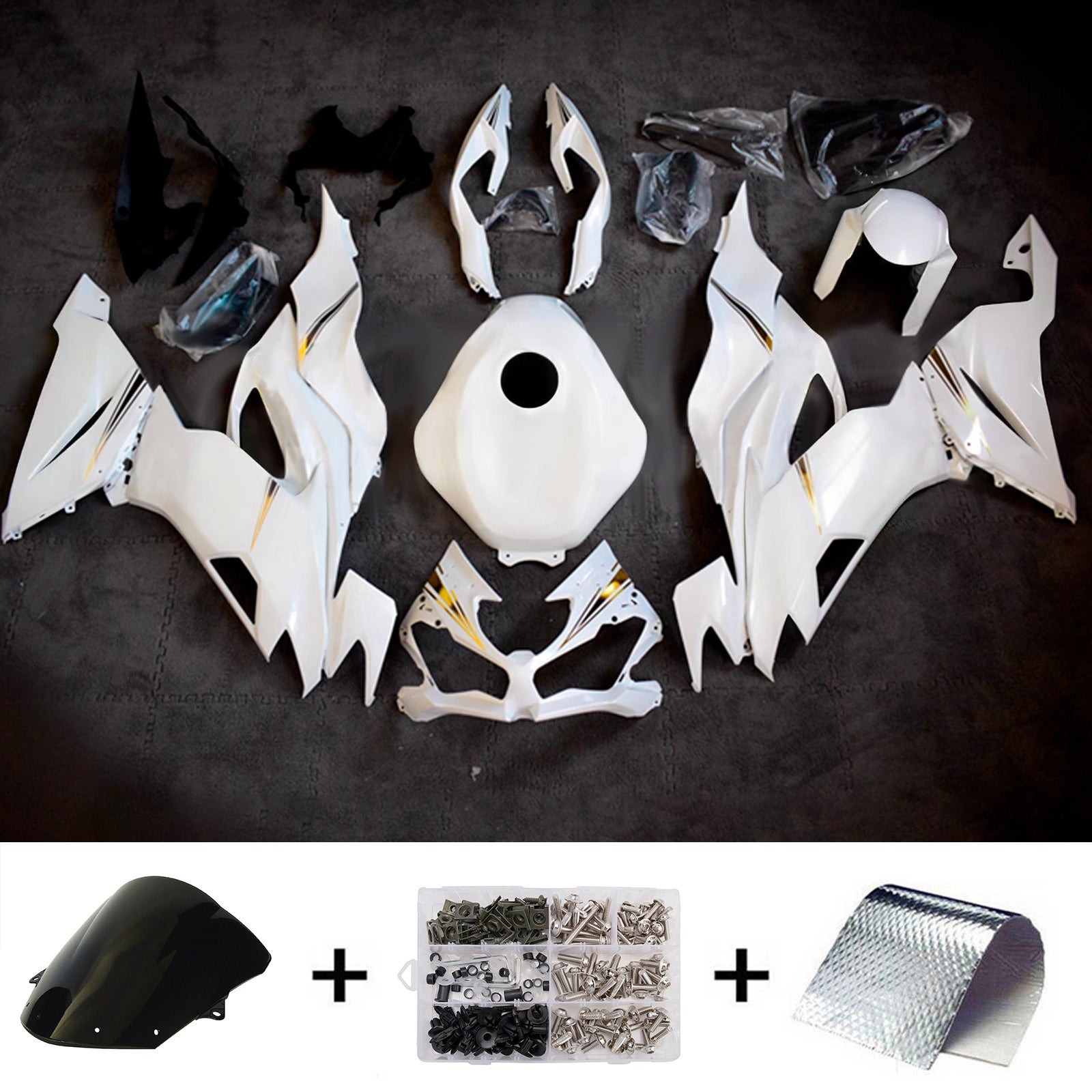 Injection Fairing Kit Bodywork Plastic ABS fit For Kawasaki ZX6R 2019-2023