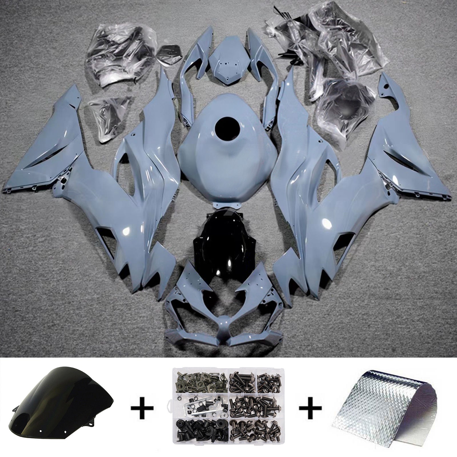 Injection Fairing Kit Bodywork Plastic ABS fit For Kawasaki ZX6R 2019-2023