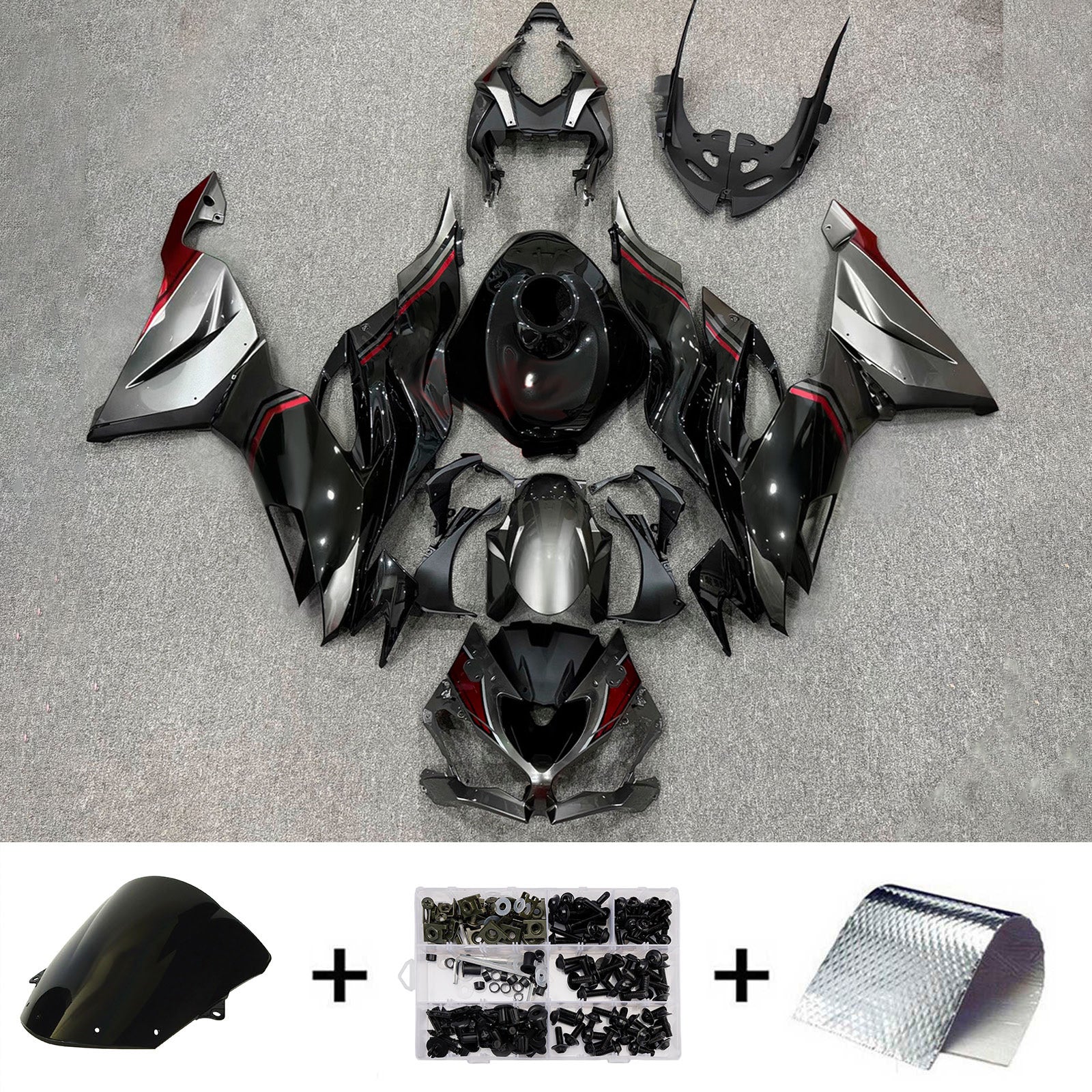 Injection Fairing Kit Bodywork Plastic ABS fit For Kawasaki ZX6R 2019-2023