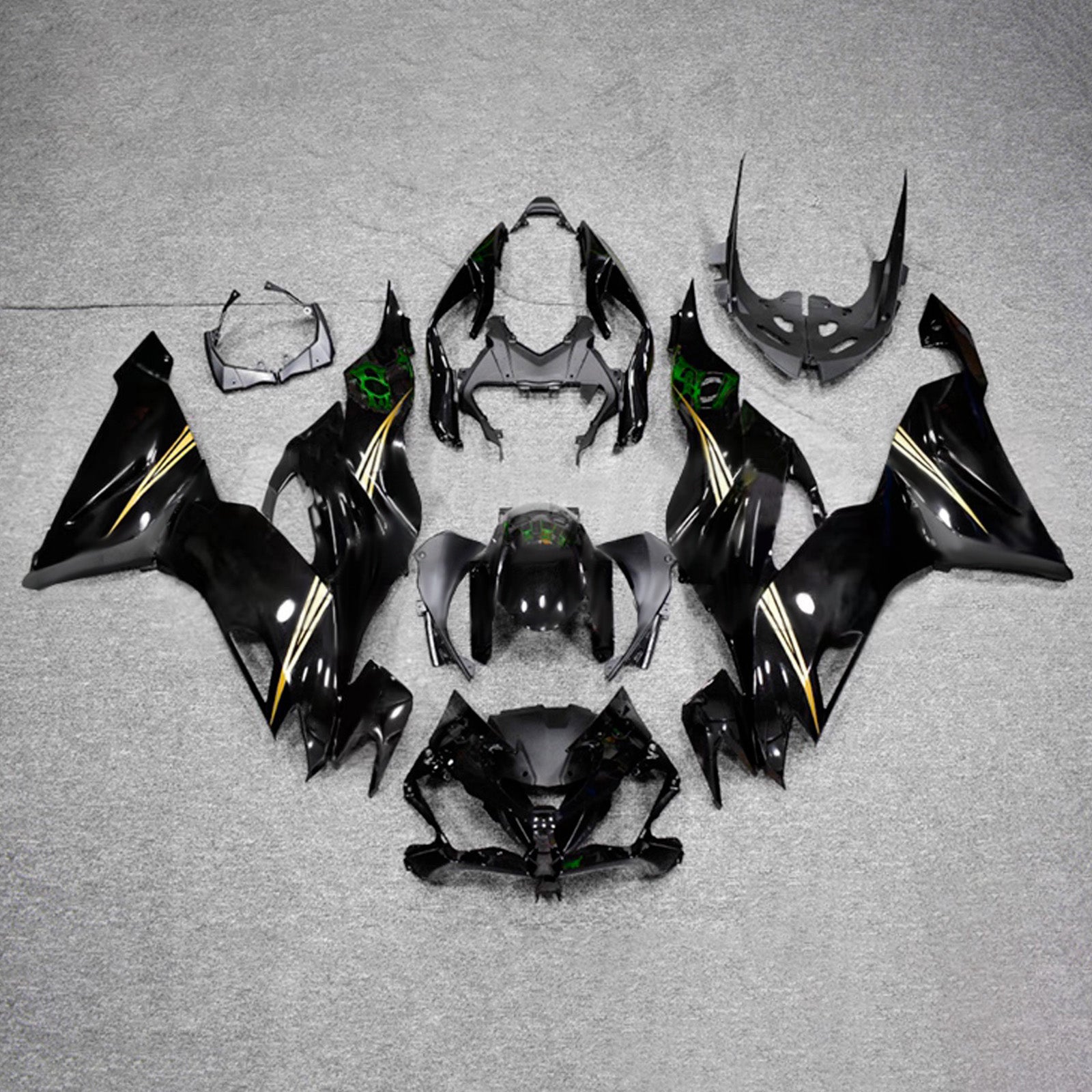 Injection Fairing Kit Bodywork Plastic ABS fit For Kawasaki ZX6R 2019-2023