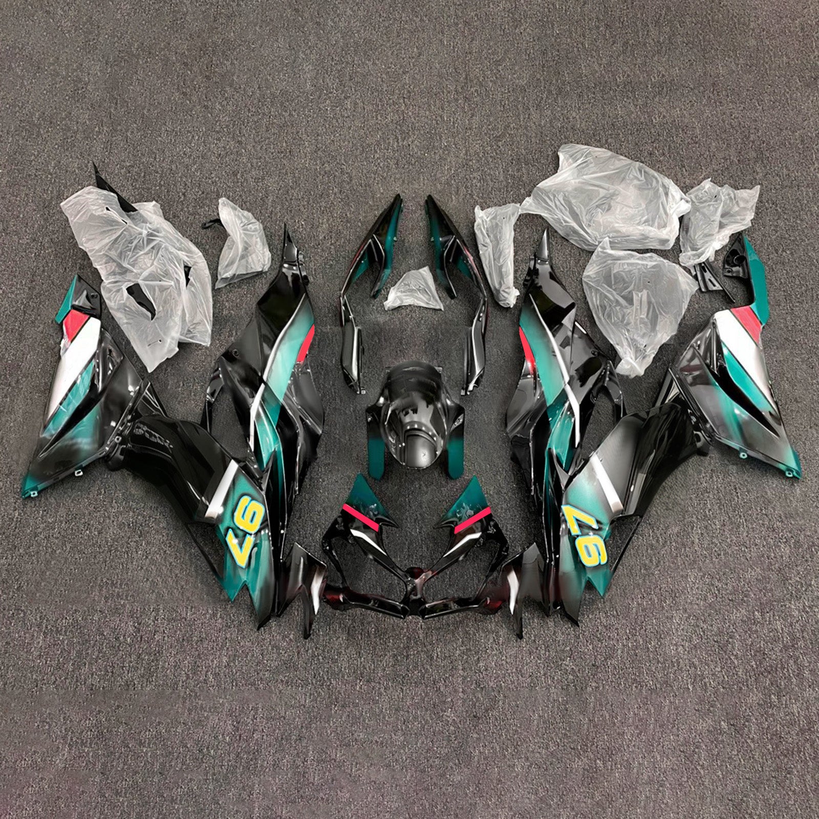 Injection Fairing Kit Bodywork Plastic ABS fit For Kawasaki ZX6R 2019-2023