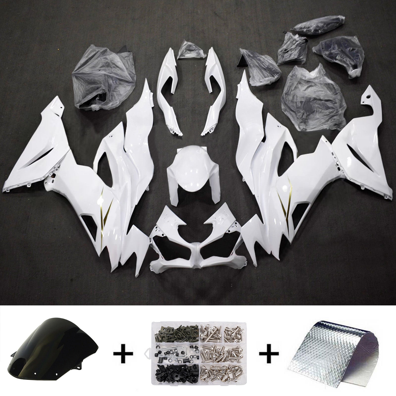 Injection Fairing Kit Bodywork Plastic ABS fit For Kawasaki ZX6R 2019-2023