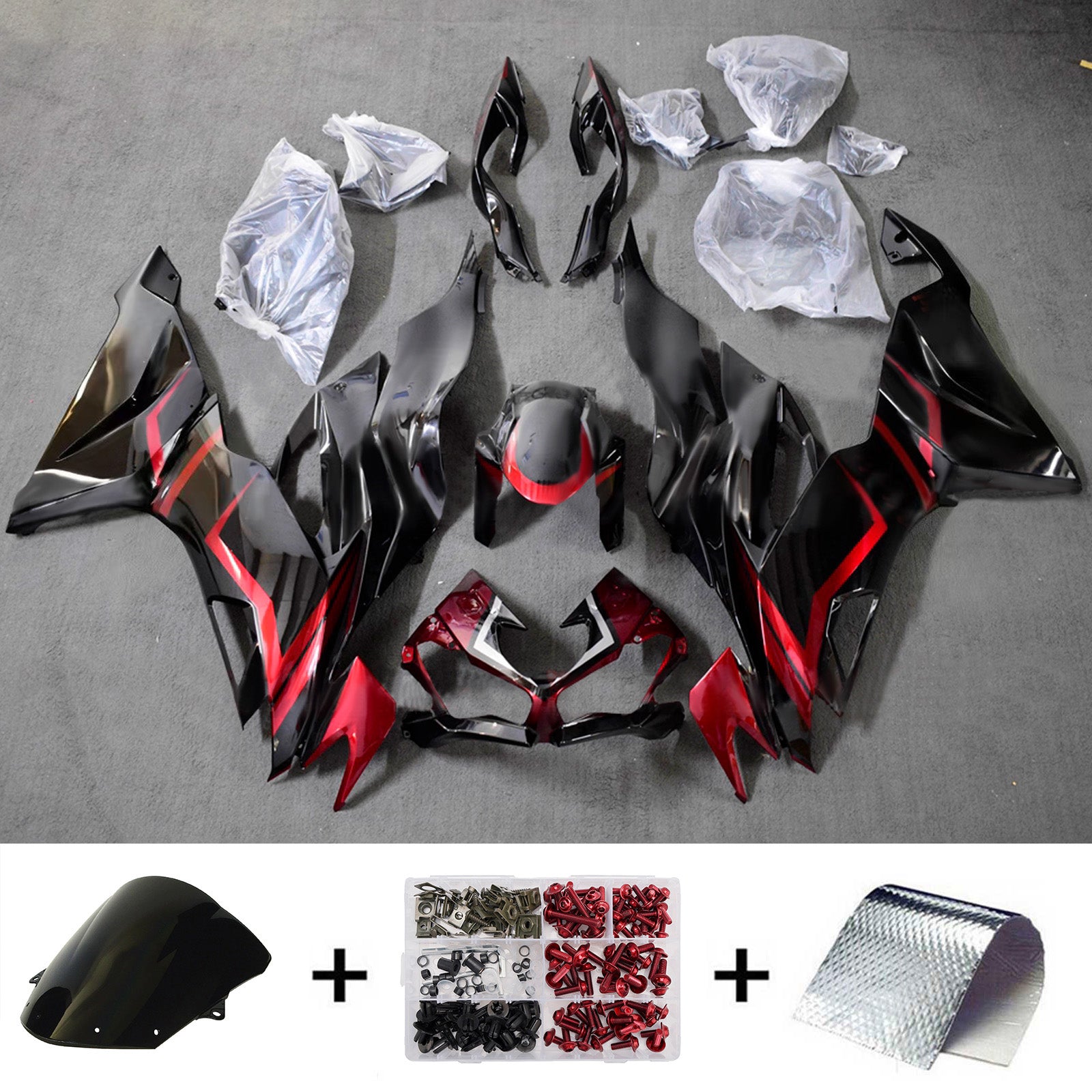 Injection Fairing Kit Bodywork Plastic ABS fit For Kawasaki ZX6R 2019-2023