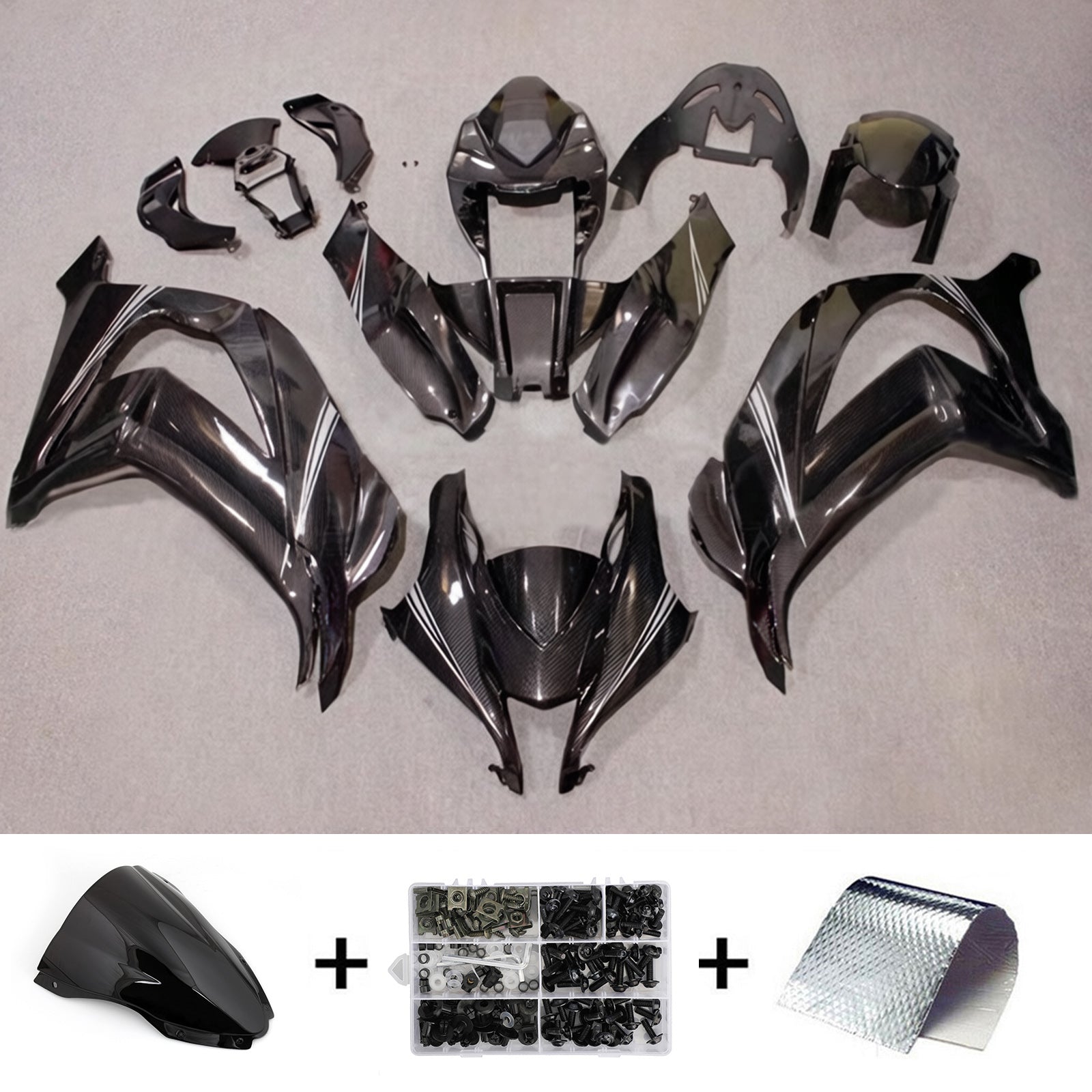 Injection Fairing Kit Bodywork Plastic ABS fit For Kawasaki ZX10R 2016-2020