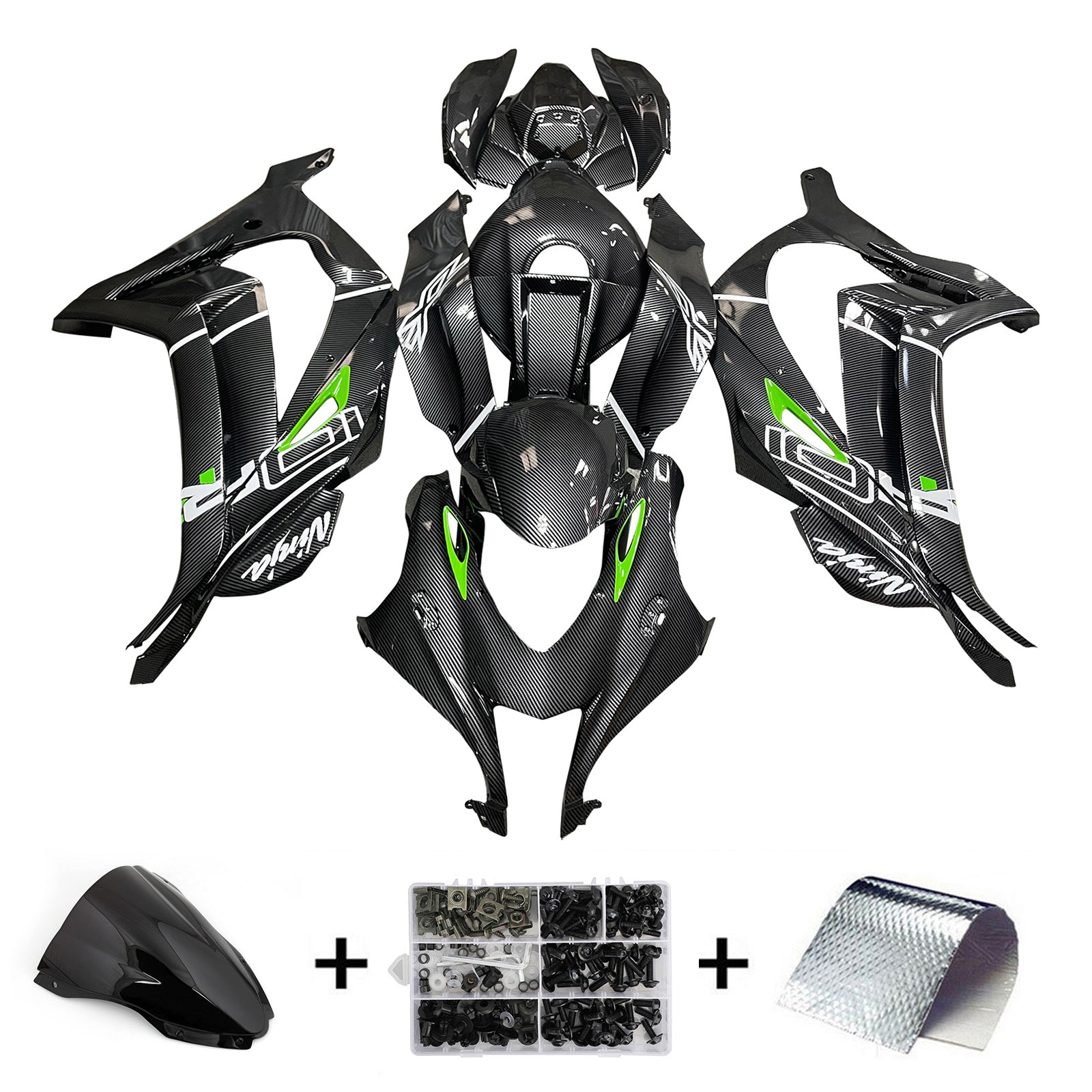 Injection Fairing Kit Bodywork Plastic ABS fit For Kawasaki ZX10R 2016-2020