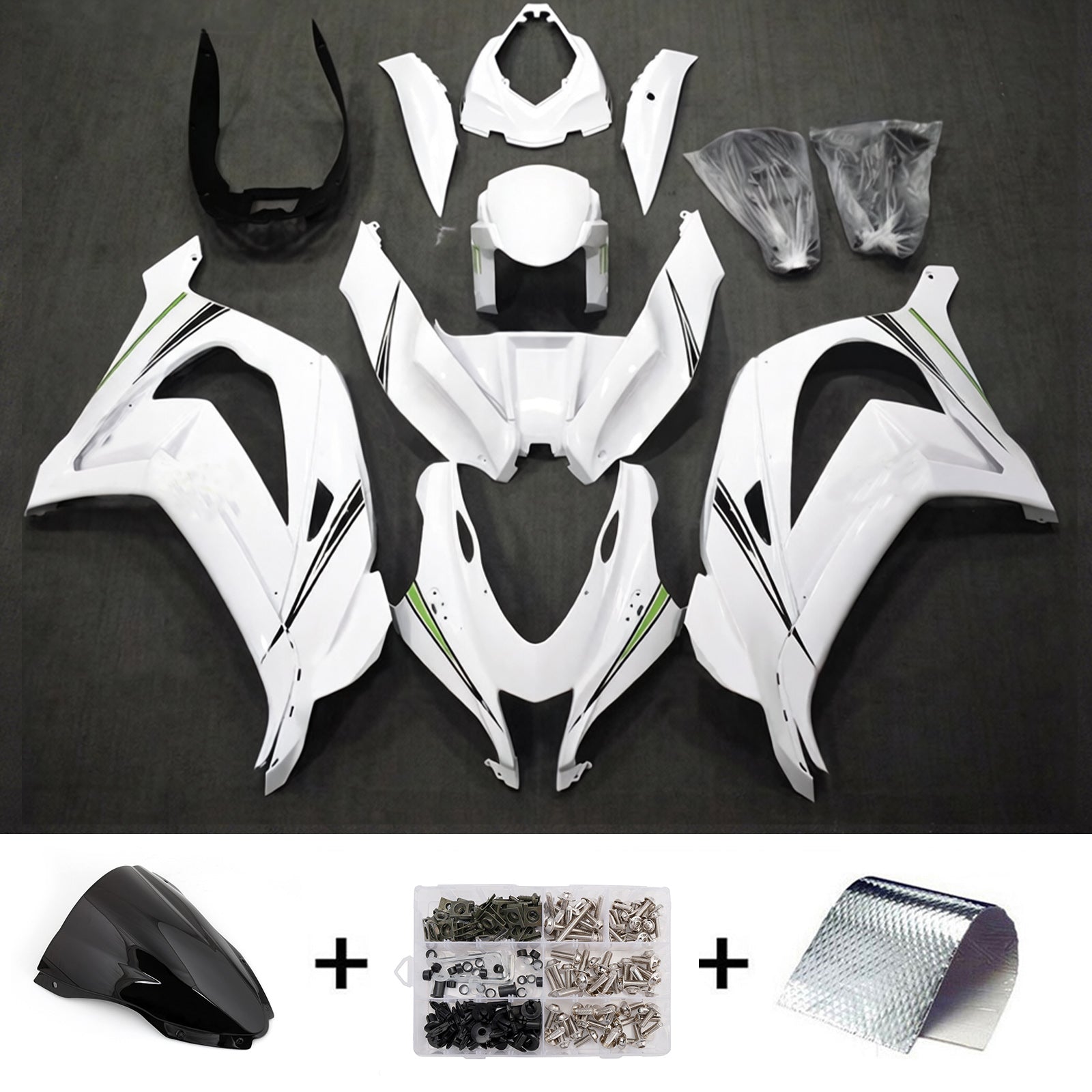 Injection Fairing Kit Bodywork Plastic ABS fit For Kawasaki ZX10R 2016-2020