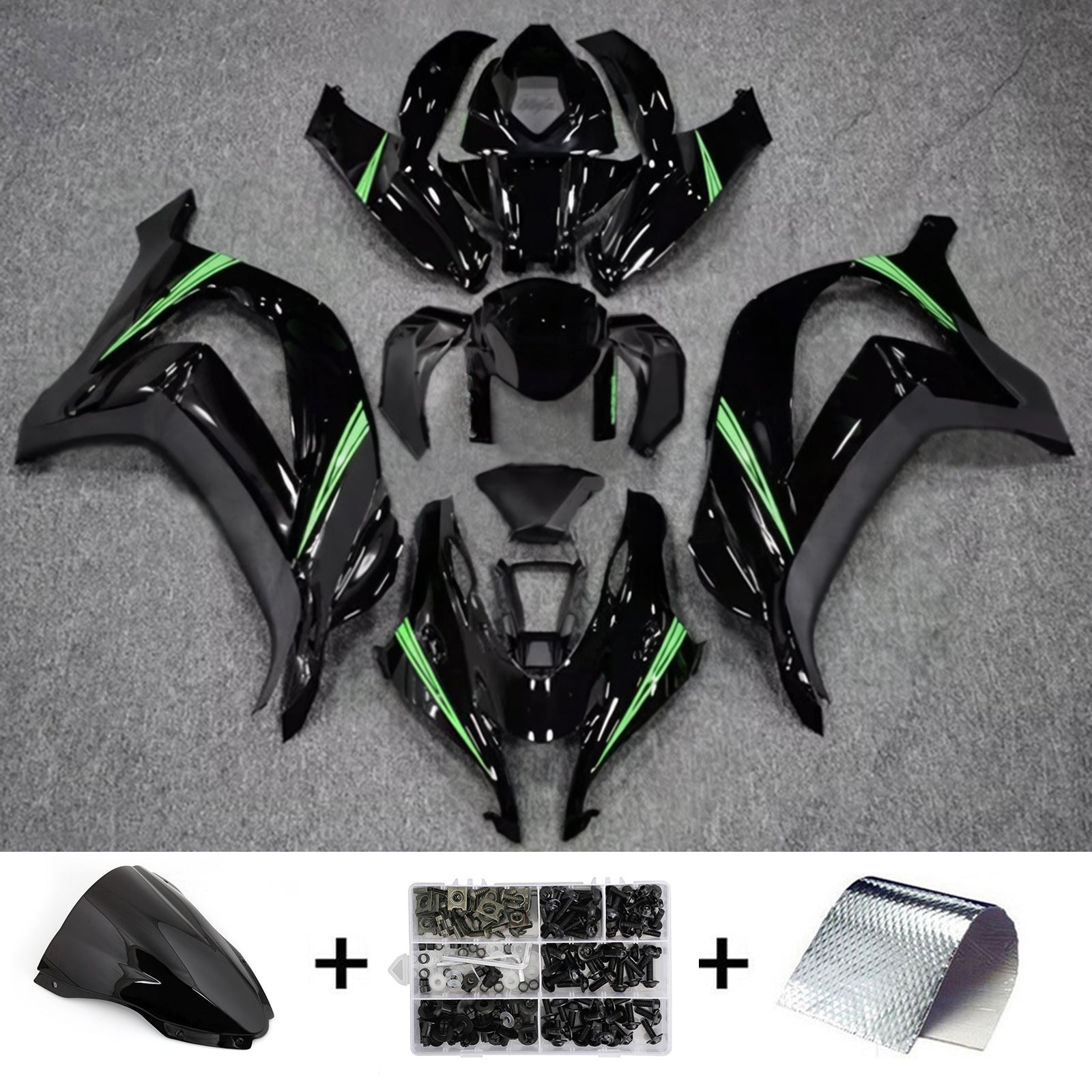 Injection Fairing Kit Bodywork Plastic ABS fit For Kawasaki ZX10R 2016-2020