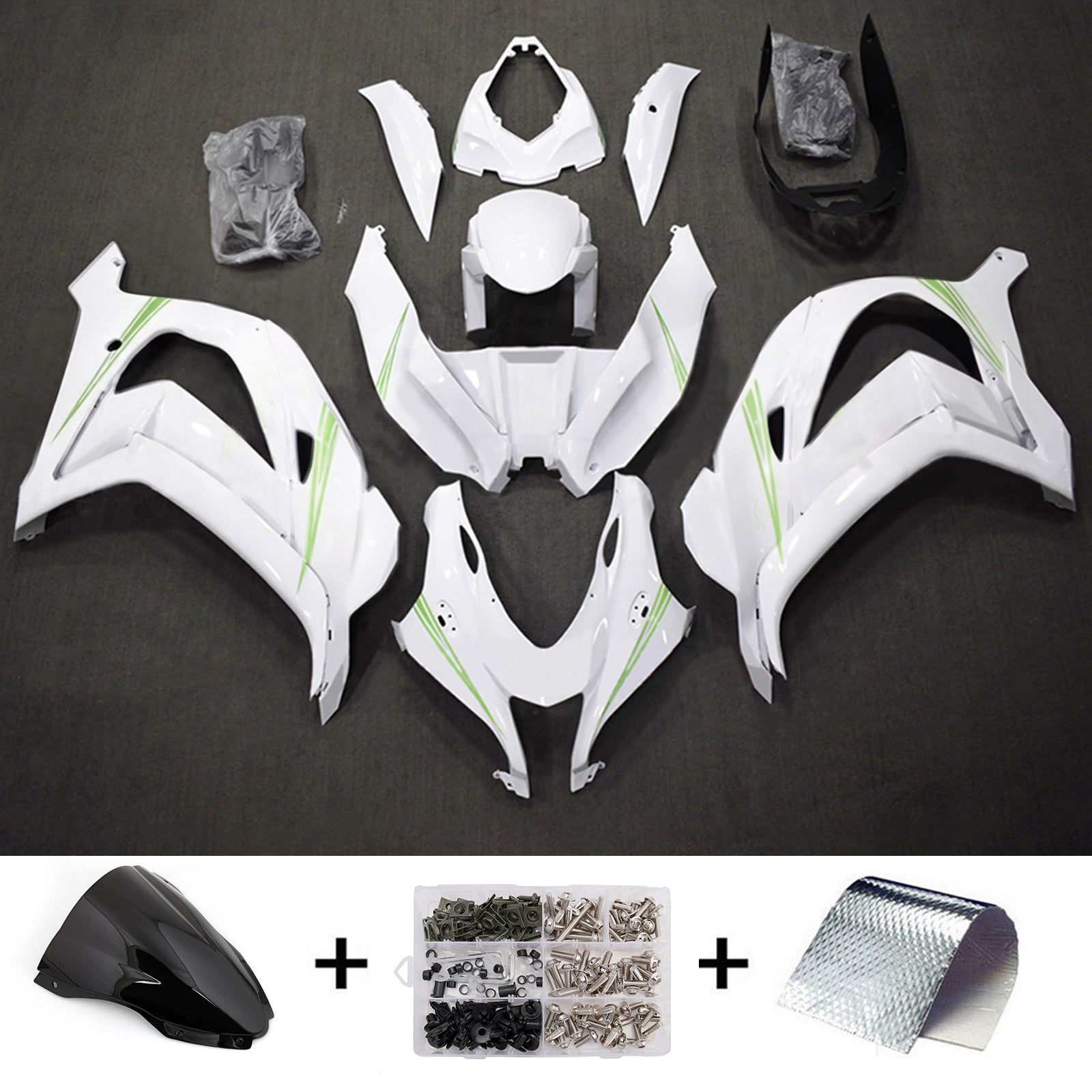 Injection Fairing Kit Bodywork Plastic ABS fit For Kawasaki ZX10R 2016-2020