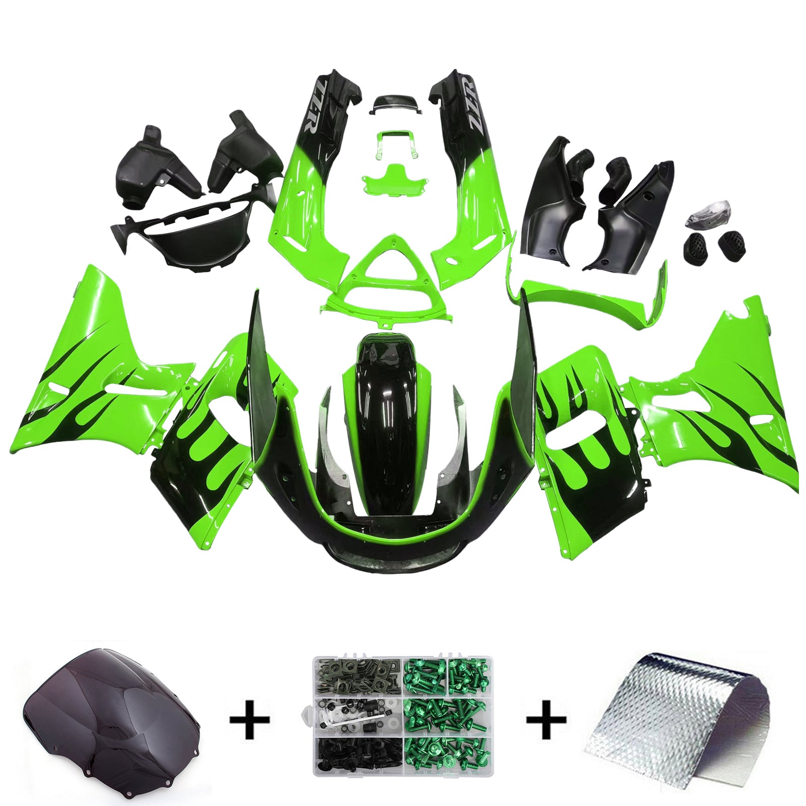 Kawasaki ZZR400 1993-2007 ZZR600 1998-2003 Fairing Kit Bodywork Plastic ABS