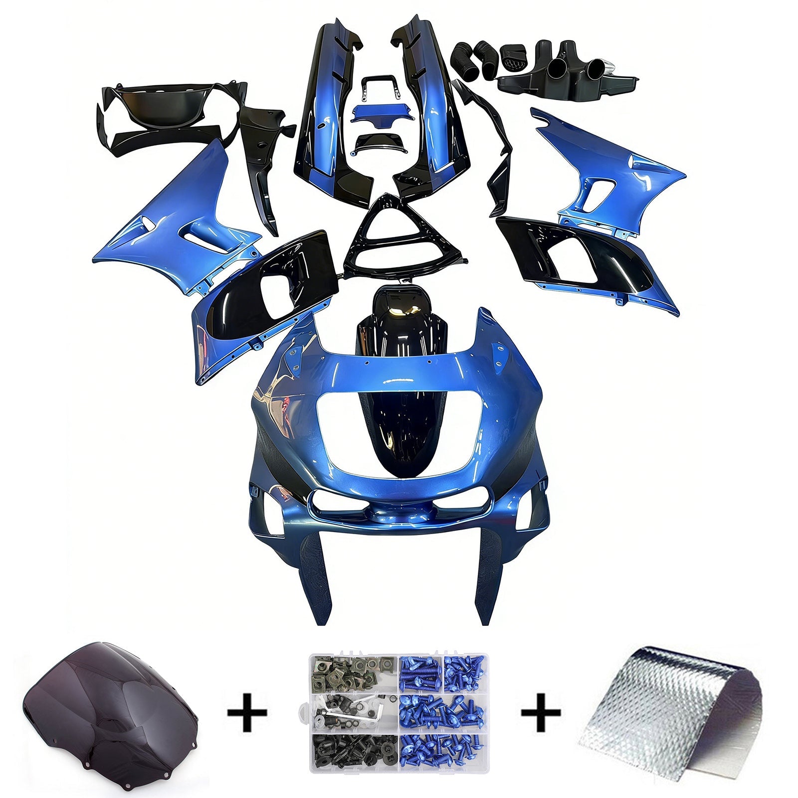Kawasaki ZZR400 1993-2007 ZZR600 1998-2003 Fairing Kit Bodywork Plastic ABS