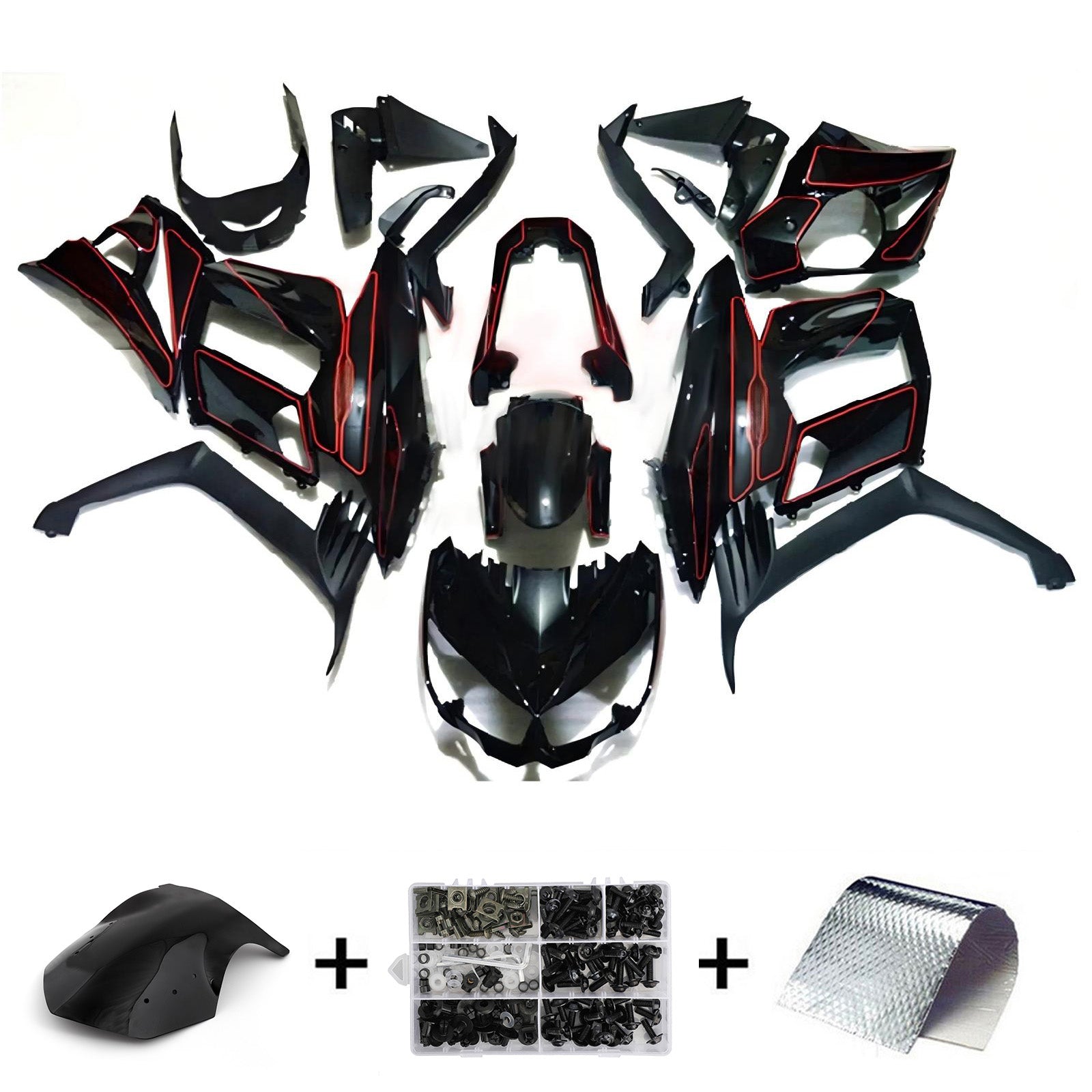 Injection Fairing Kit Bodywork Plastic ABS fit For Kawasaki Z1000SX 2010-2015
