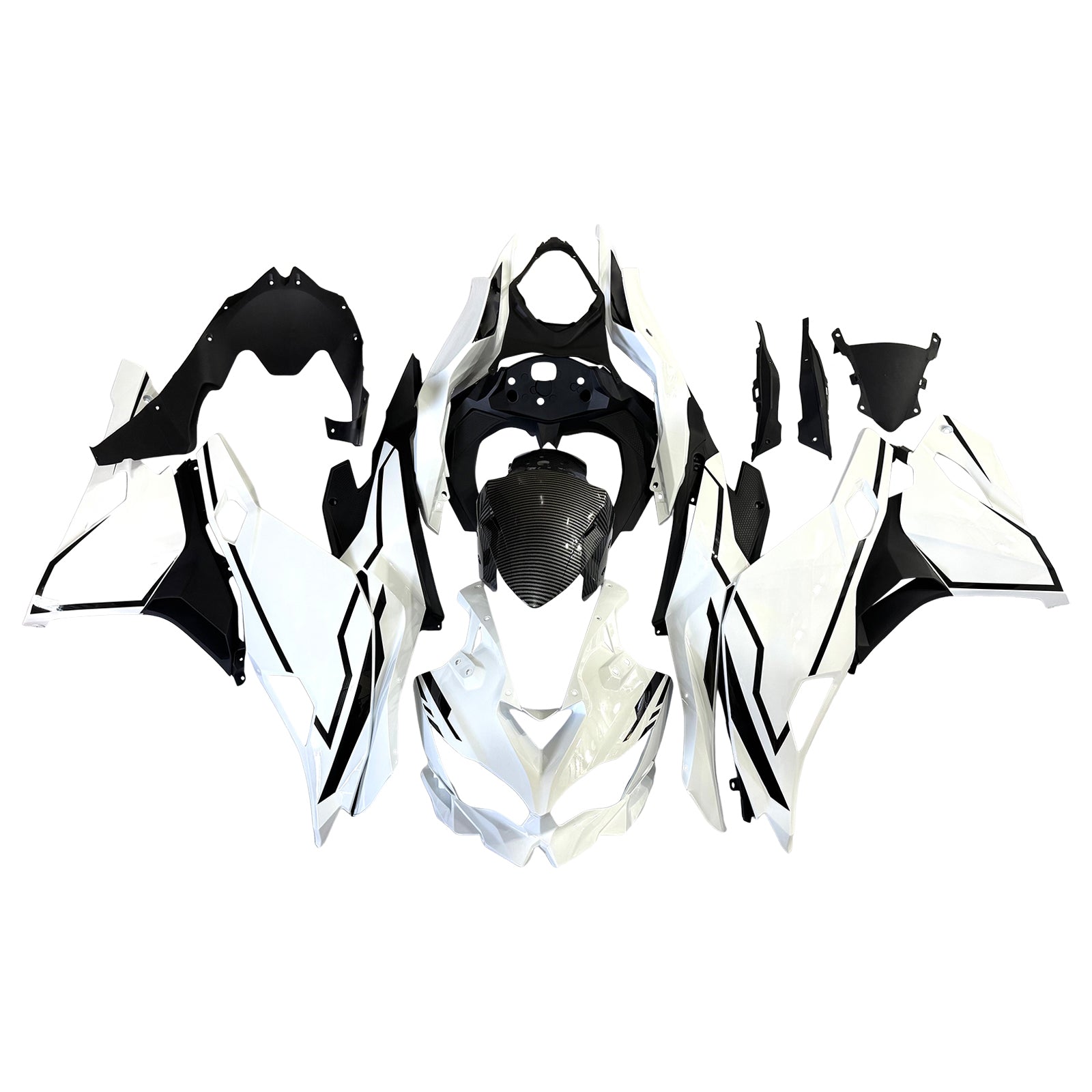 Black White Injection Fairing Kit fit For Kawasaki Ninja ZX-25R ZX-4R ZX-4RR 2019-2026