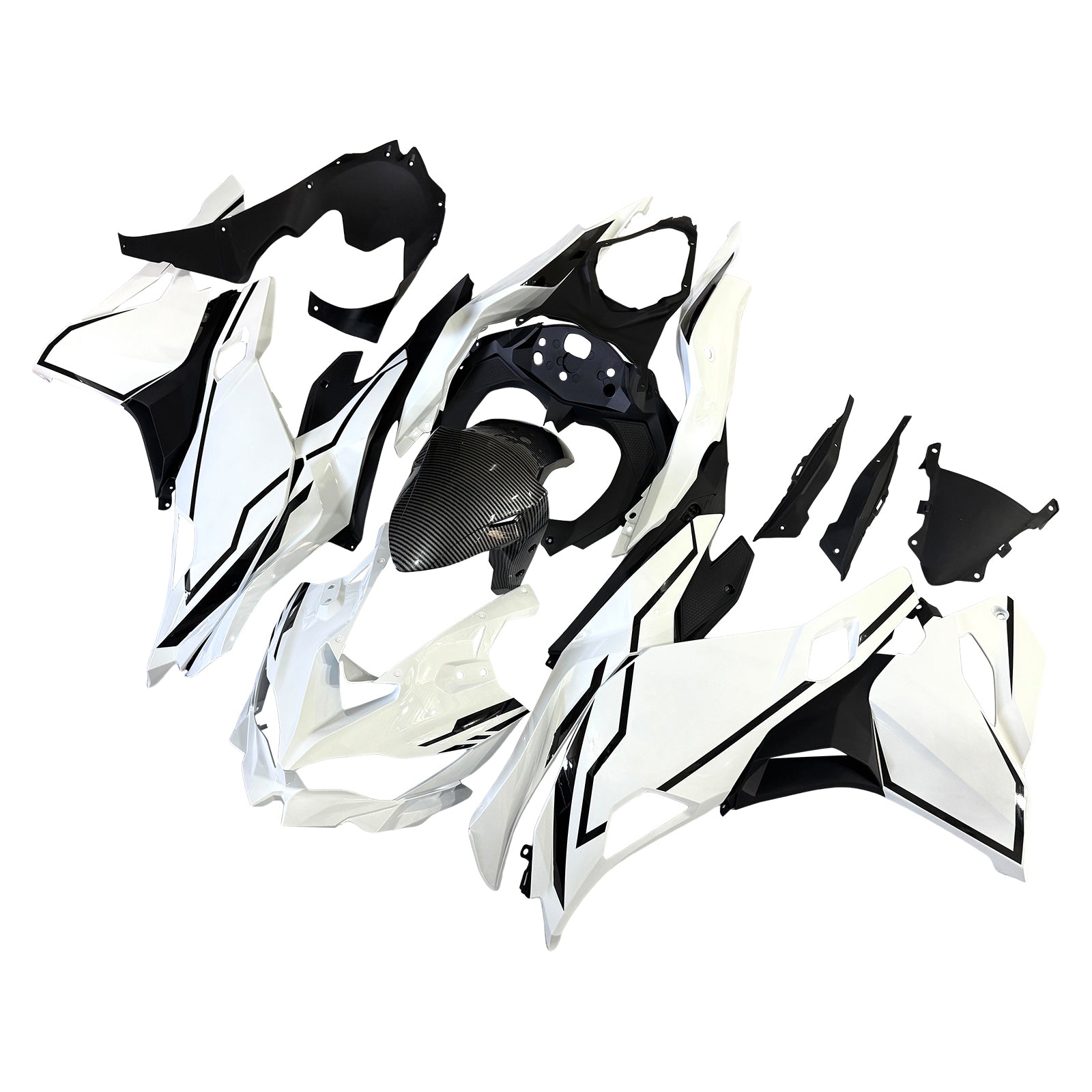 Black White Injection Fairing Kit fit For Kawasaki Ninja ZX-25R ZX-4R ZX-4RR 2019-2026
