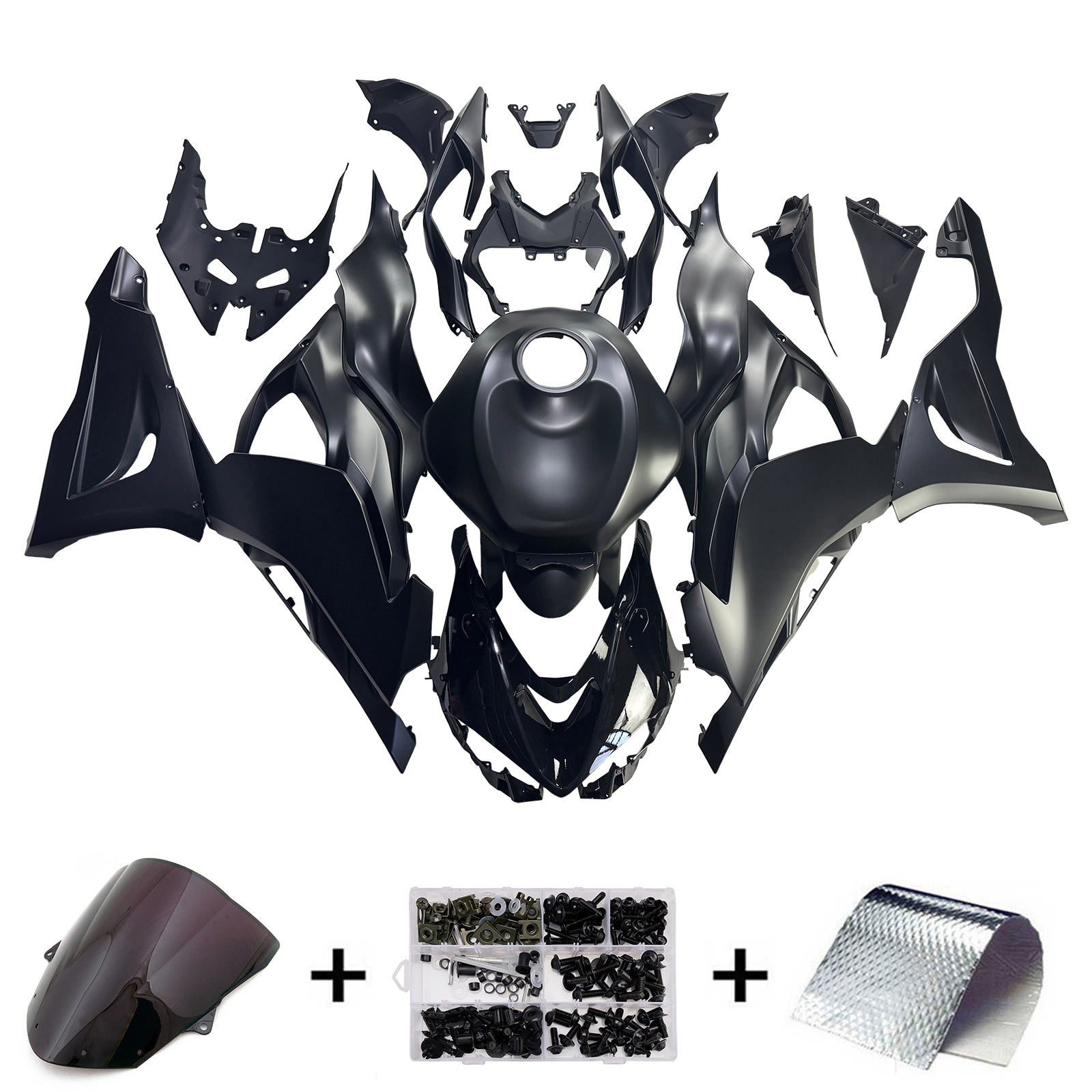 Black Injection Fairing Kit Bodywork Plastic ABS fit For Kawasaki ZX-6R 2024-2026