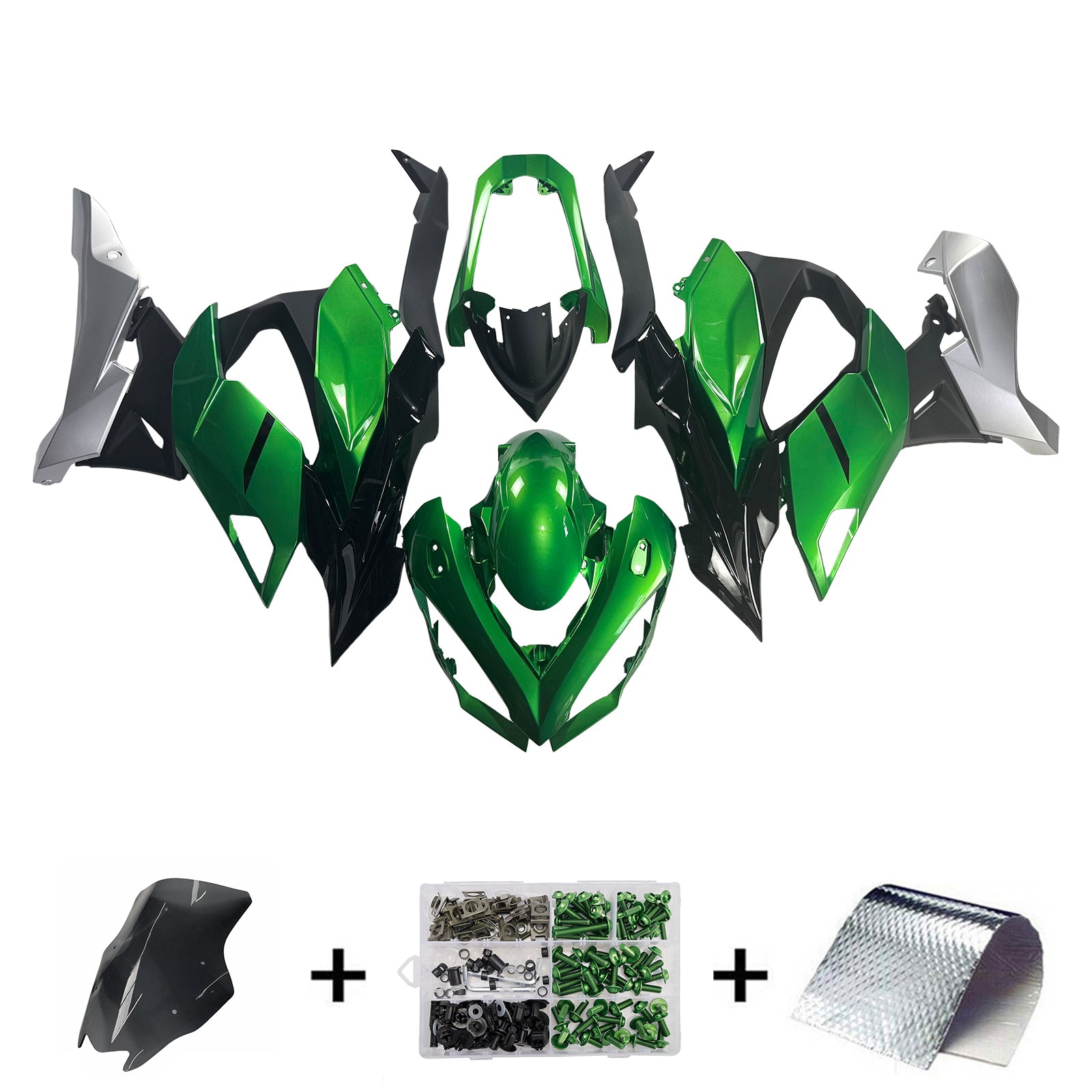 Green Black Injection Fairing Bodywork For Kawasaki Z1000SX Ninja 1000SX 1100SX 2020-2026