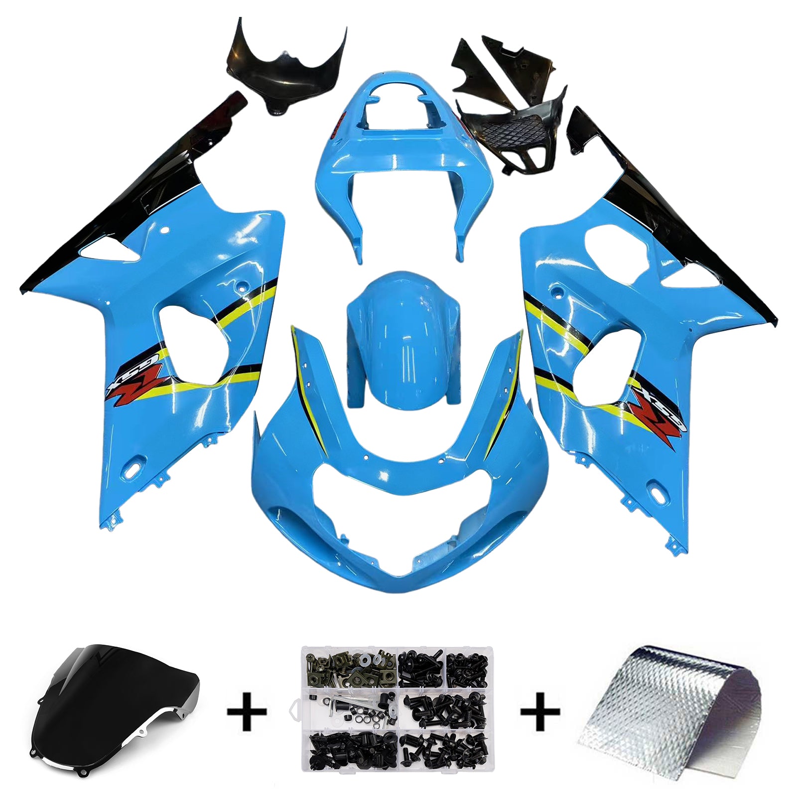 Baby Blue Injection Fairing Kit Bodywork Plastic ABS fit For Suzuki GSXR1000 2000-2002