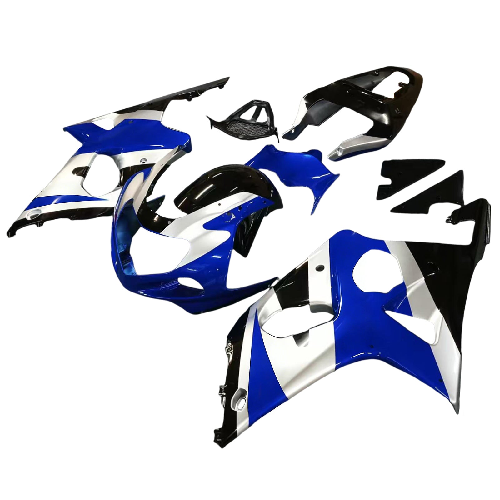 Fairings 2000-2002 Suzuki GSXR 1000 Silver Blue Black GSXR   Generic