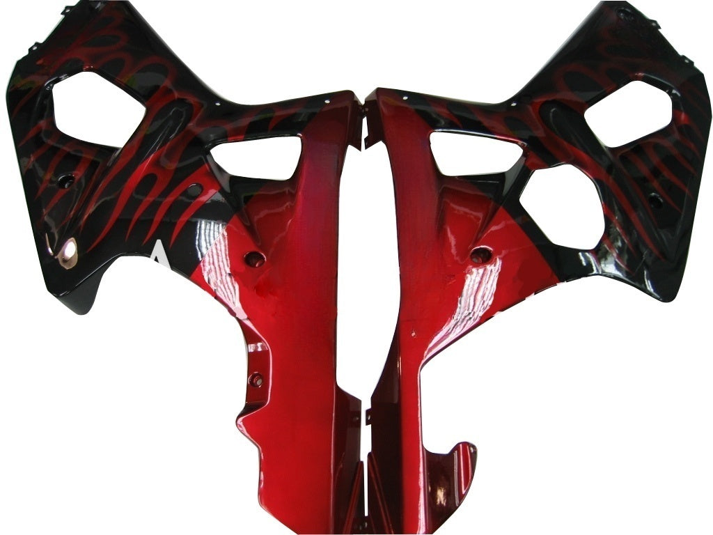 Fairings 2000-2002 Suzuki GSXR 1000 Black & Red Flame Generic