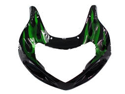 Carenados 2000-2002 Suzuki GSXR 1000 Negro y Verde Llama Genérico