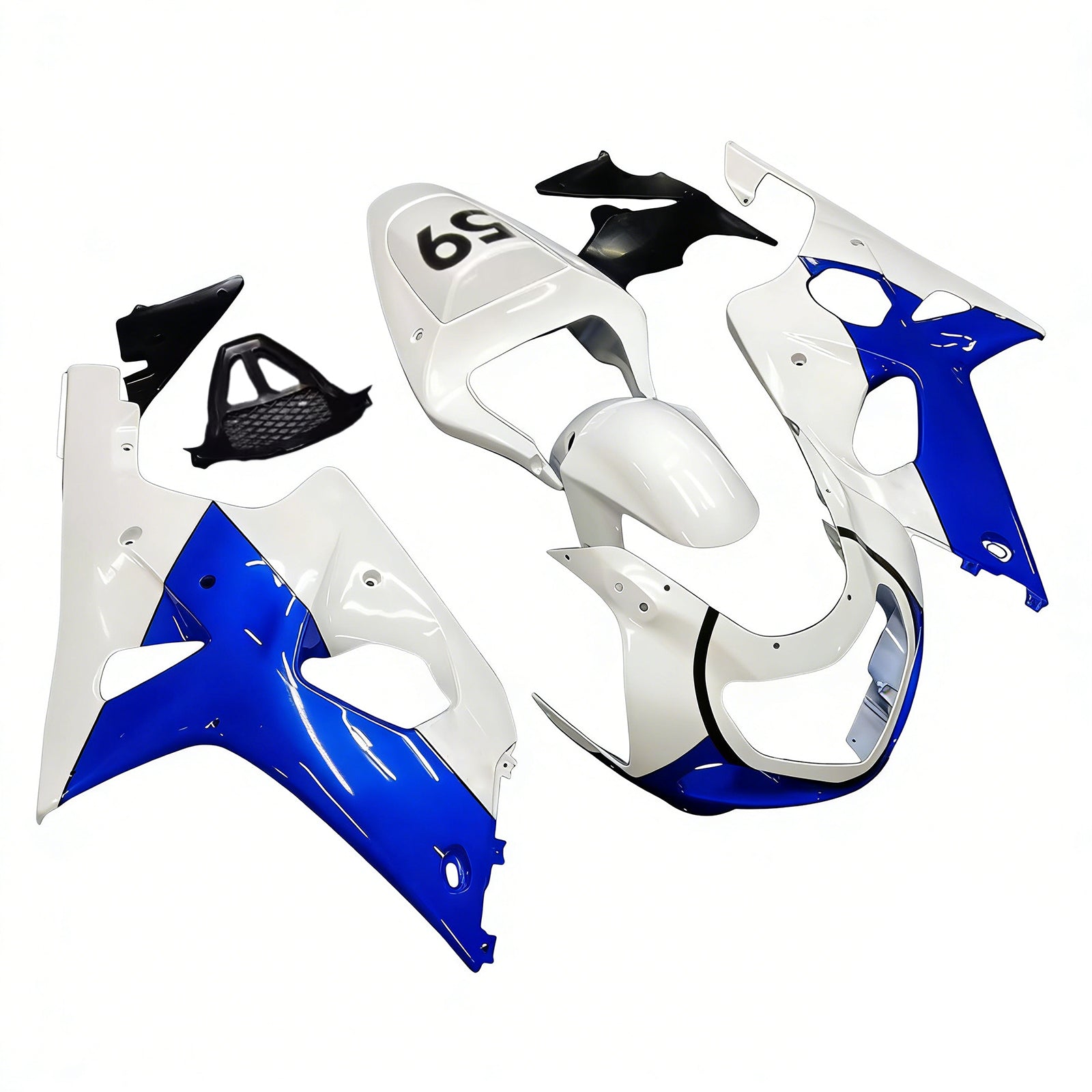 페어링 2000-2002 스즈키 GSXR 1000 화이트 &amp; 블루 조던 제네릭