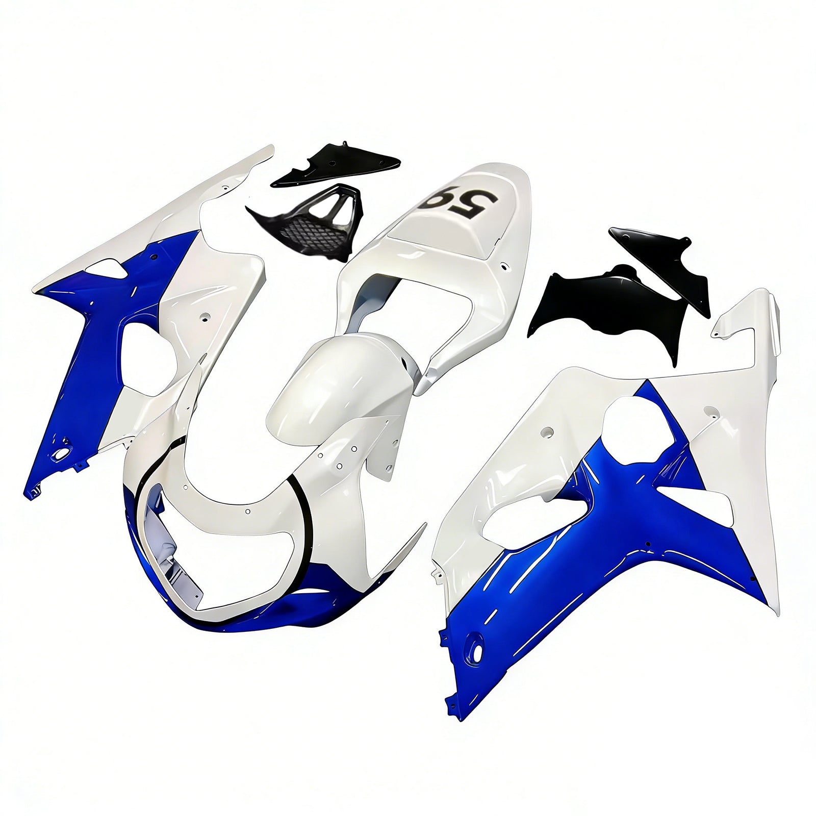 페어링 2000-2002 스즈키 GSXR 1000 화이트 &amp; 블루 조던 제네릭