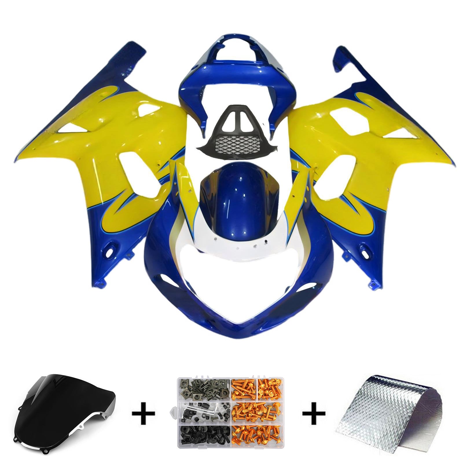 Amotopart Suzuki GSXR1000 2000-2002 K1 K2 Fairing Kit Bodywork Plastic ABS