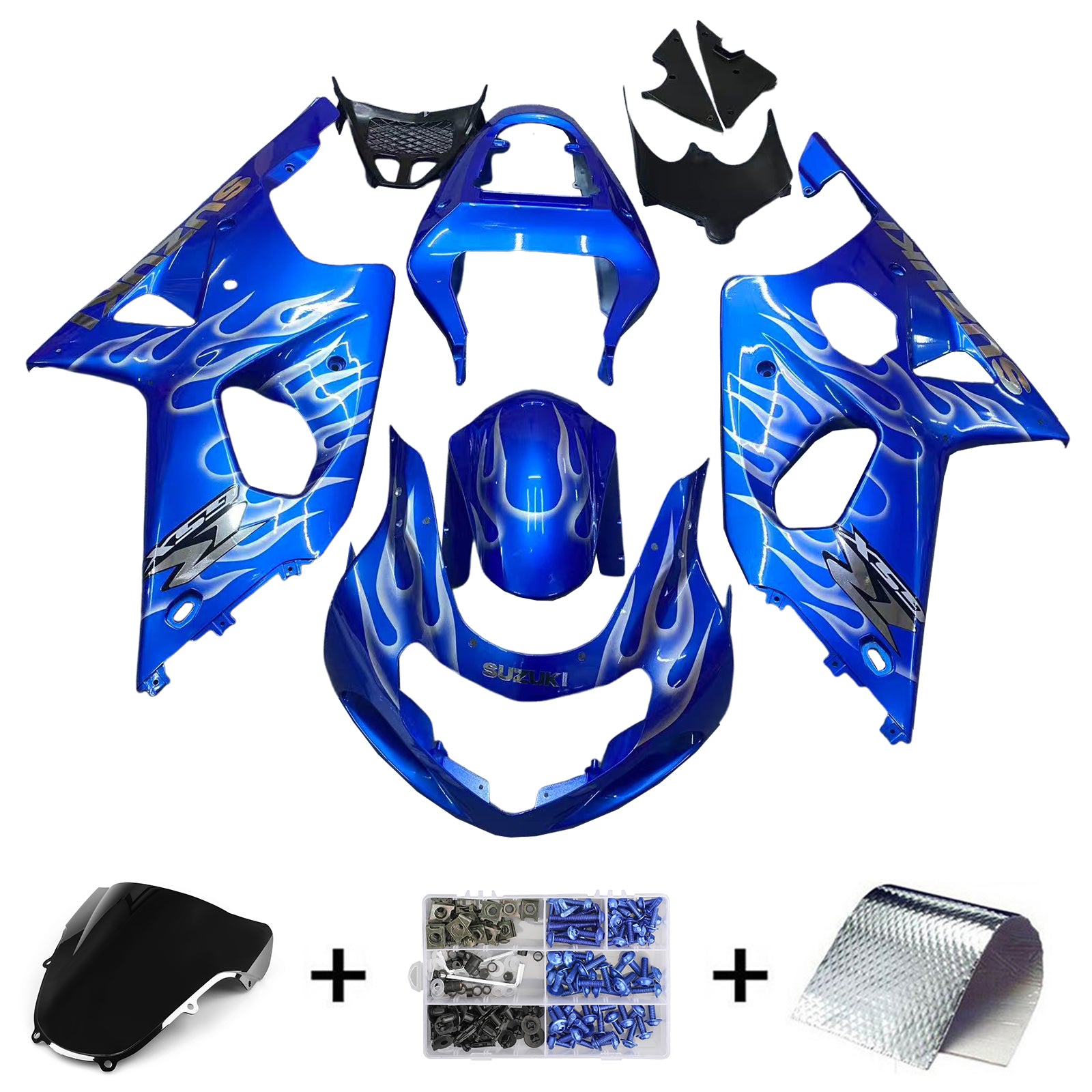 Amotopart Suzuki GSXR1000 2000-2002 K1 K2 Fairing Kit Bodywork Plastic ABS
