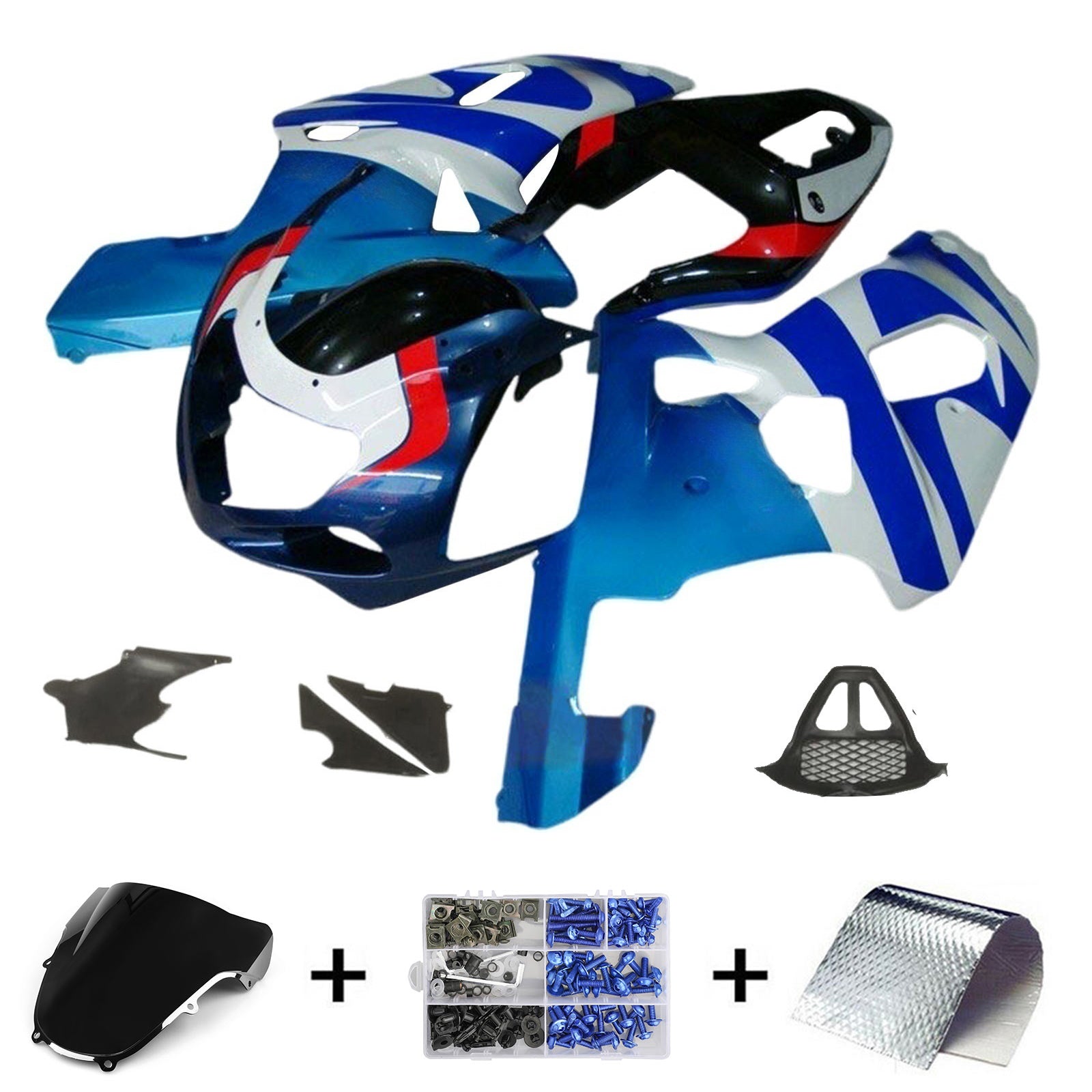 Amotopart Suzuki GSXR1000 2000-2002 K1 K2 Fairing Kit Bodywork Plastic ABS