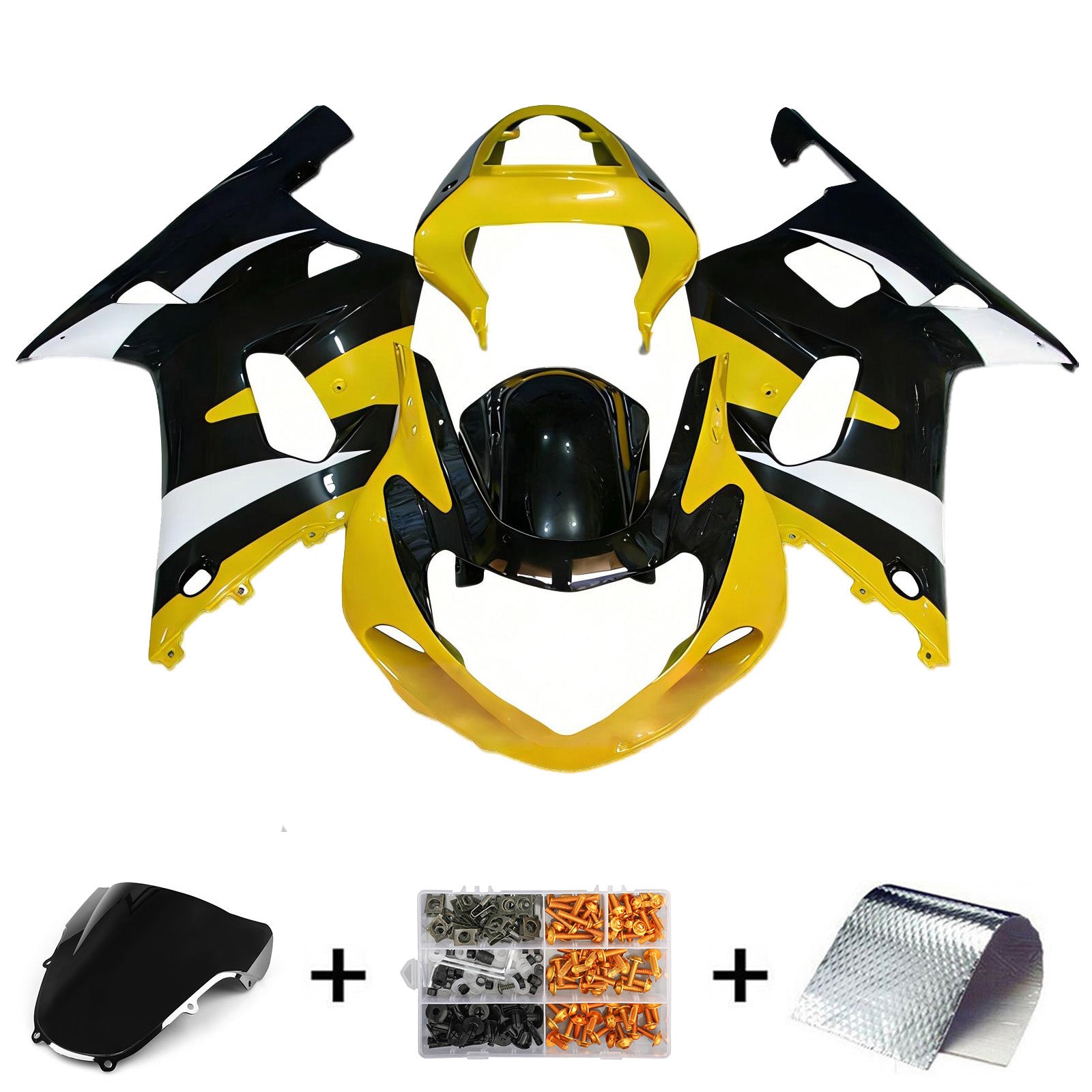 Amotopart Suzuki GSXR1000 2000-2002 K1 K2 Fairing Kit Bodywork Plastic ABS
