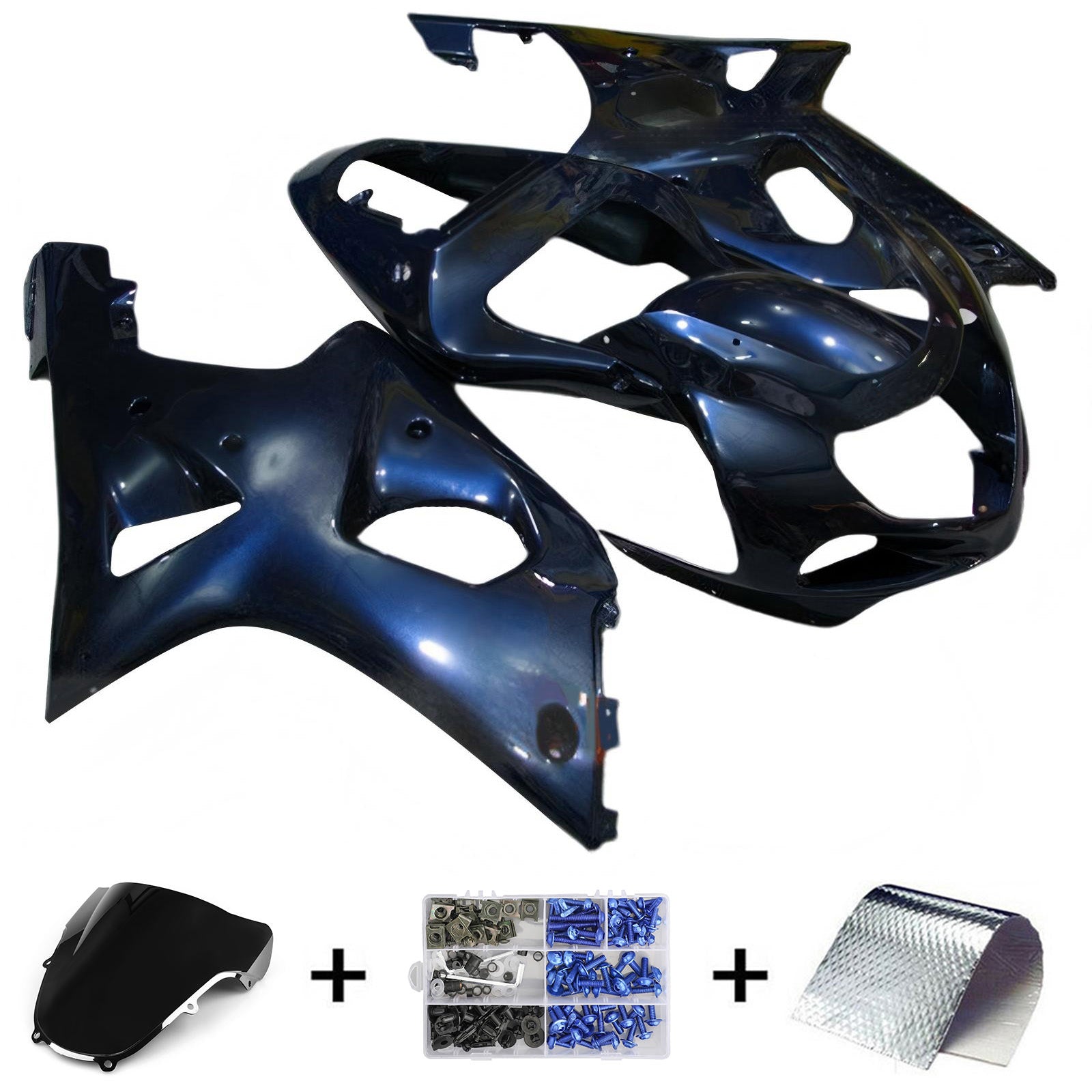 Amotopart Suzuki GSXR1000 2000-2002 K1 K2 Fairing Kit Bodywork Plastic ABS
