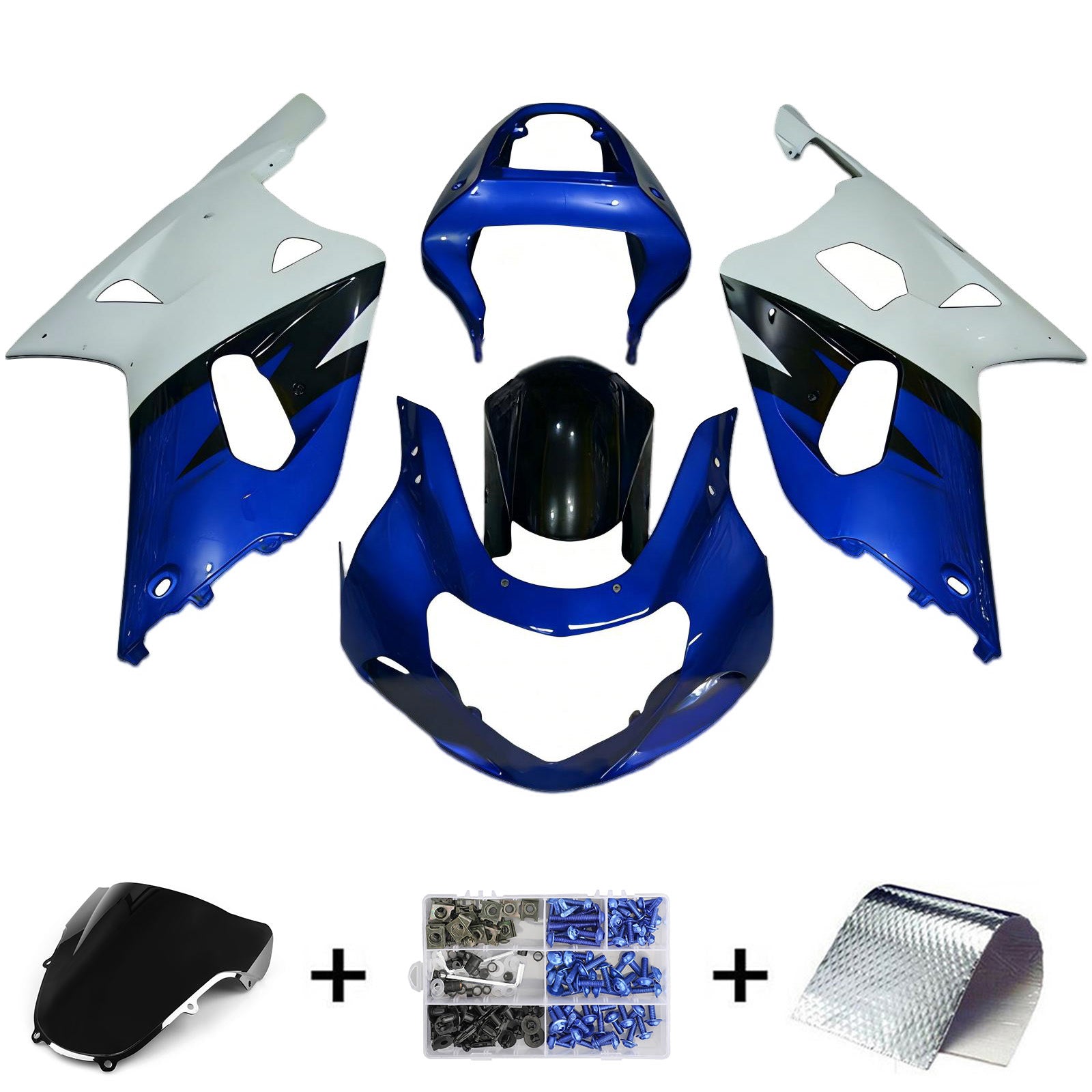 Amotopart Suzuki GSXR1000 2000-2002 K1 K2 페어링 키트 차체 플라스틱 ABS