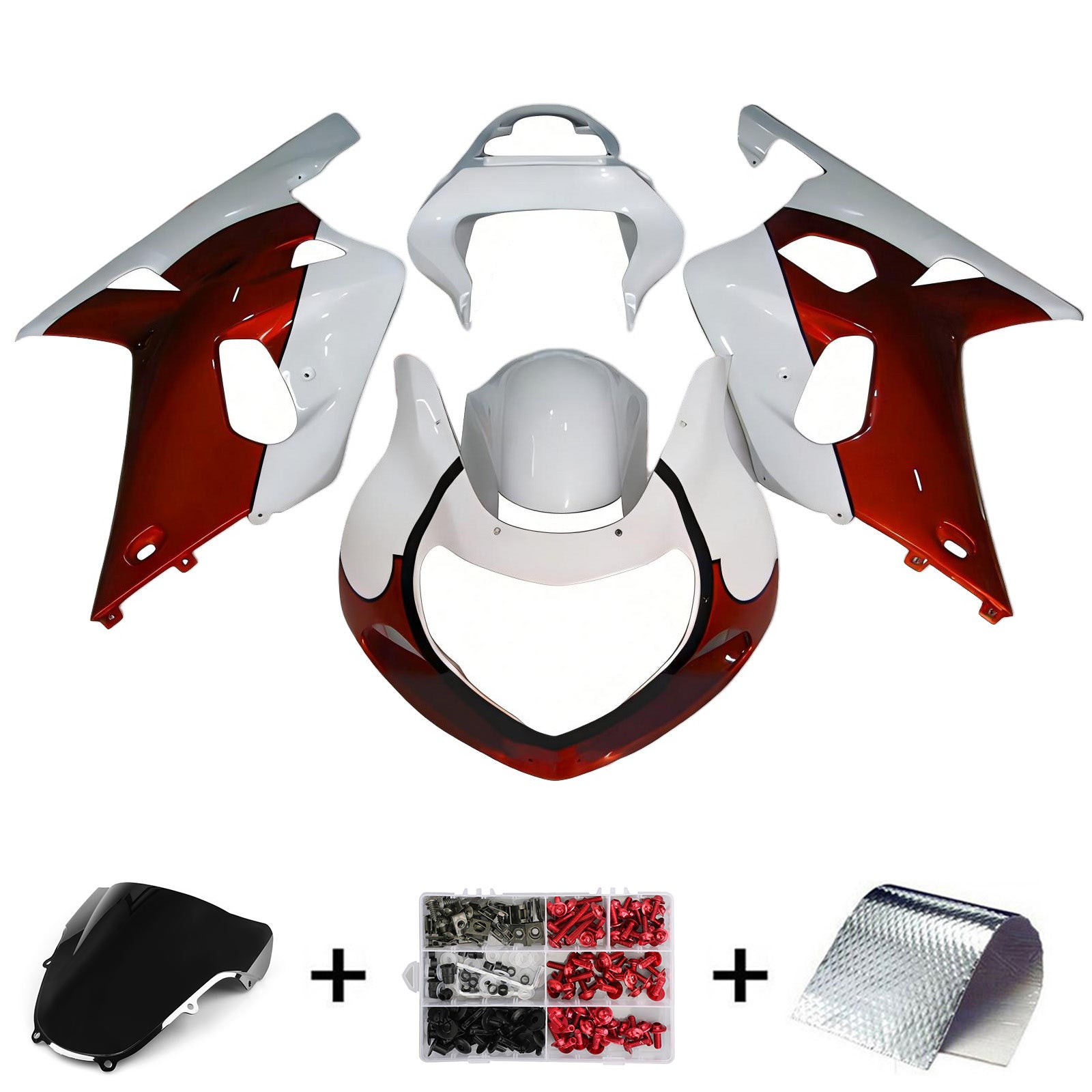 Amotopart Suzuki GSXR1000 2000-2002 K1 K2 Kit Carenado Carrocería Plástico ABS