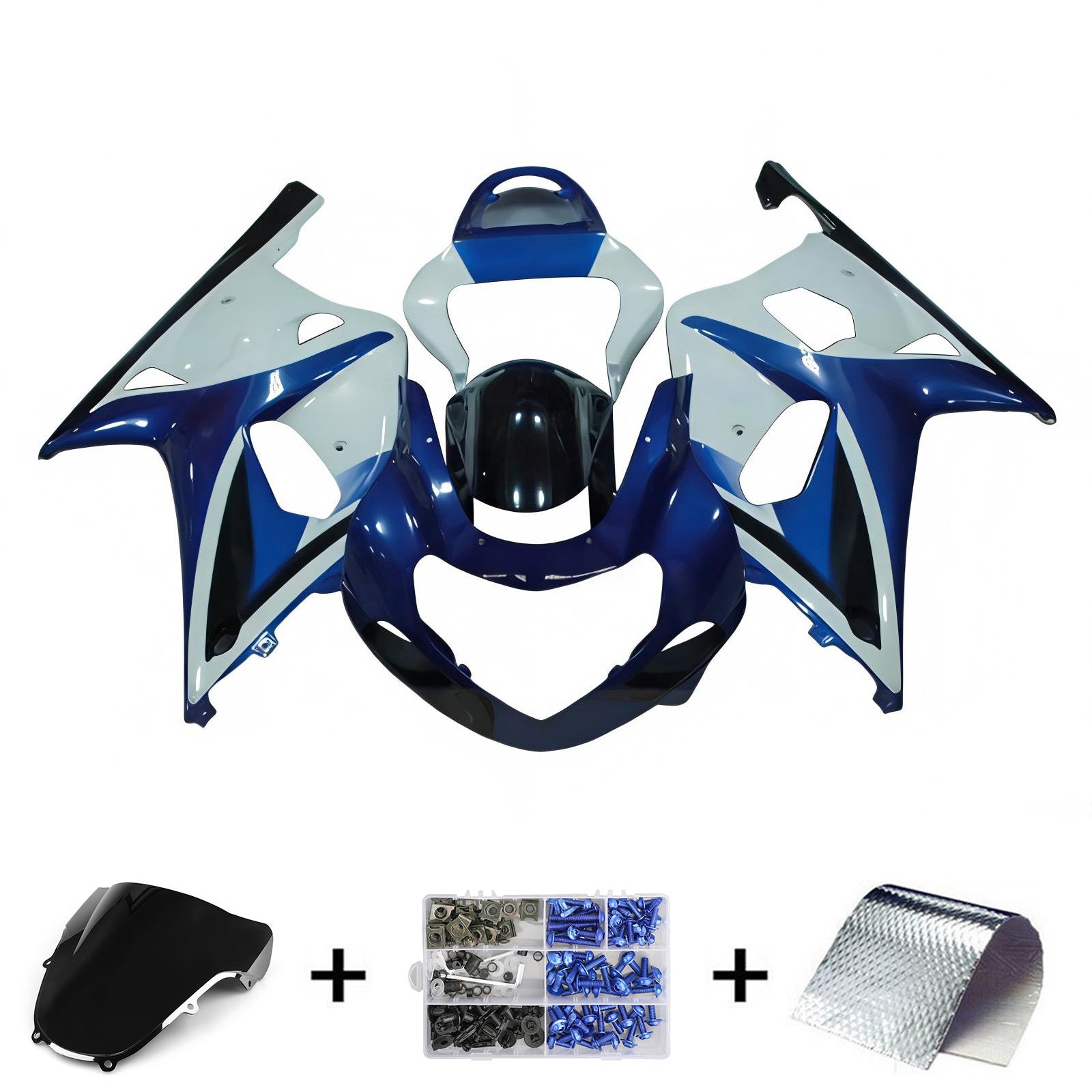 Amotopart Suzuki GSXR1000 2000-2002 K1 K2 Kit Carenado Carrocería Plástico ABS