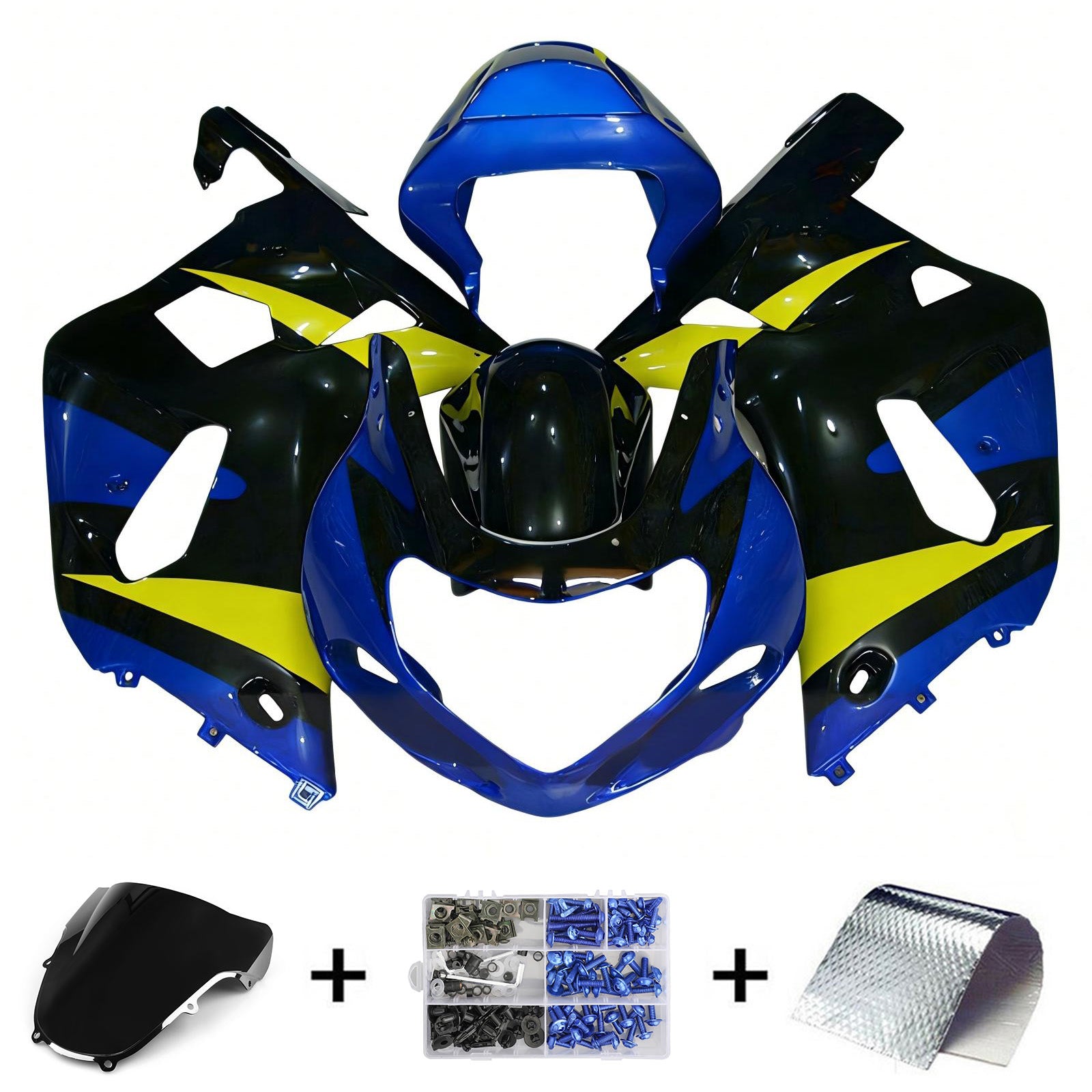 Amotopart Suzuki GSXR1000 2000-2002 K1 K2 Fairing Kit Bodywork Plastic ABS