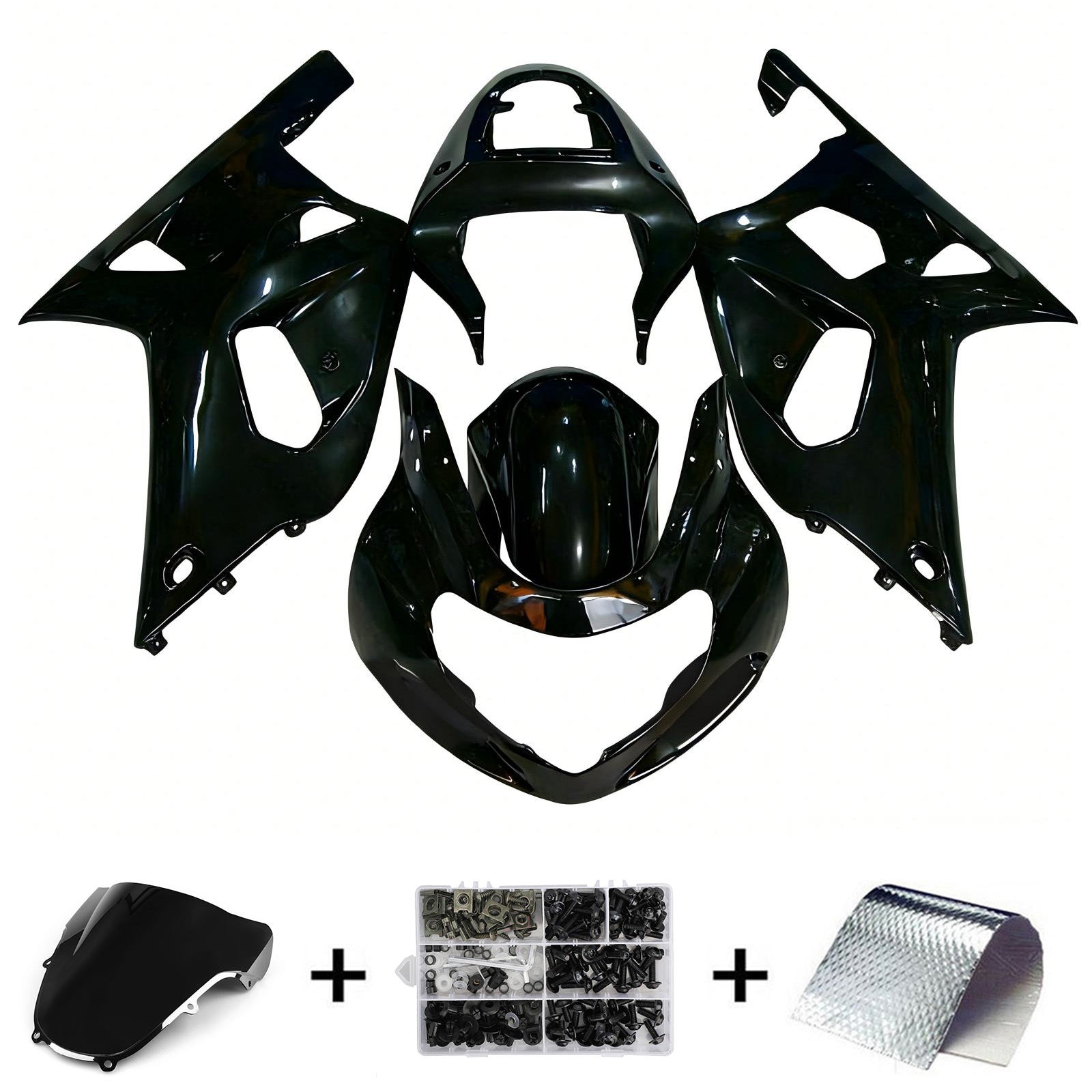 Amotopart Suzuki GSXR1000 2000-2002 K1 K2 Kit Carenado Carrocería Plástico ABS