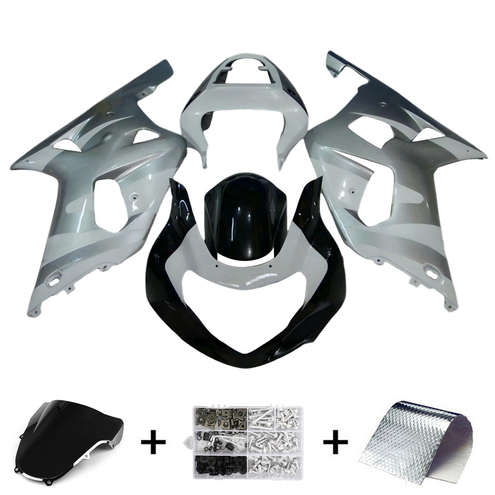 Amotopart Suzuki GSXR1000 2000-2002 K1 K2 Fairing Kit Bodywork Plastic ABS